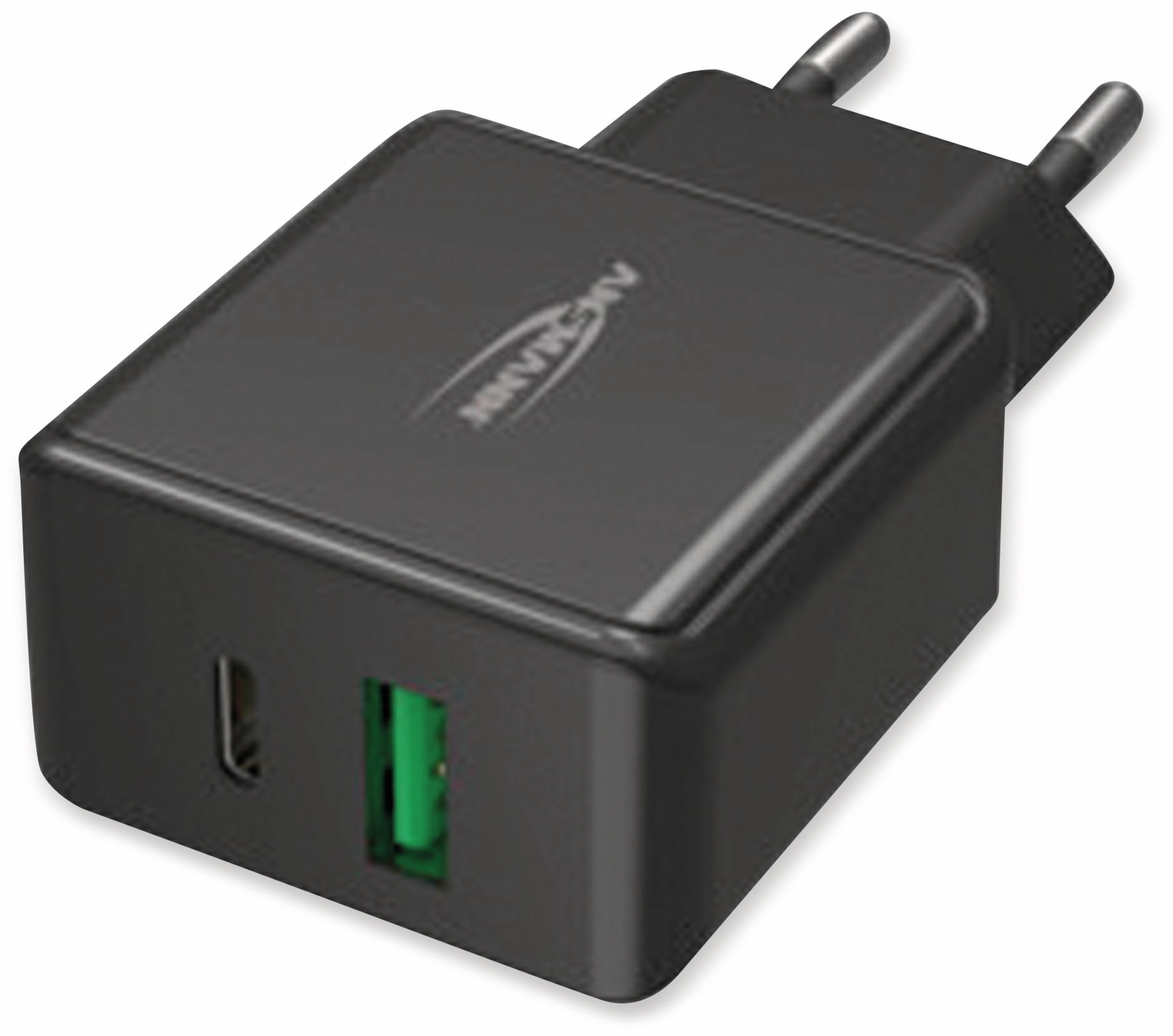 ANSMANN USB-Ladegerät HomeCharger HC218PD, 5 - 12V, 3000 mA, schwarz