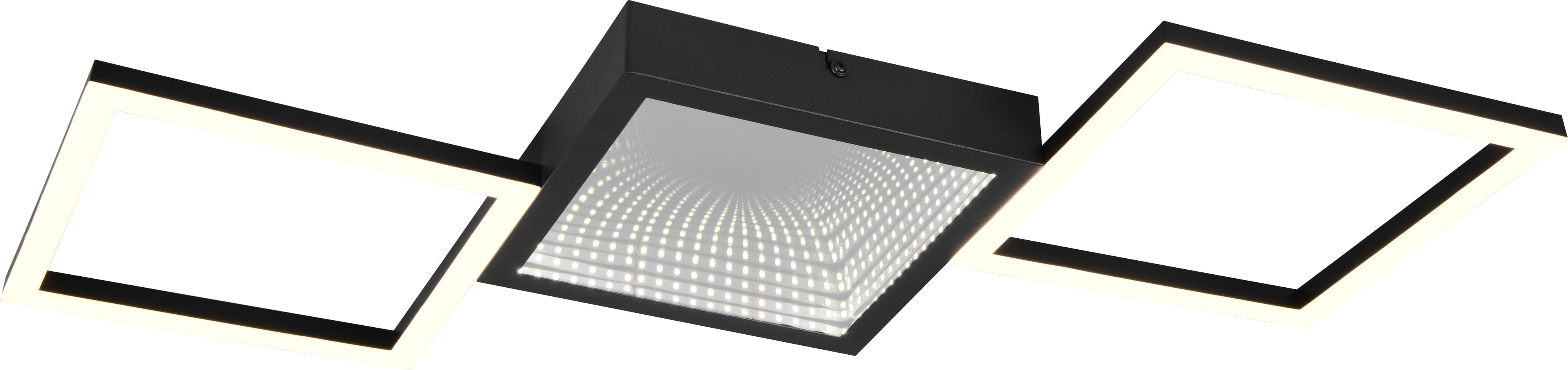 REALITY LED-Deckenleuchte GELO, R64471132, 24 W, 2500 lm, 3000 K, schwarz