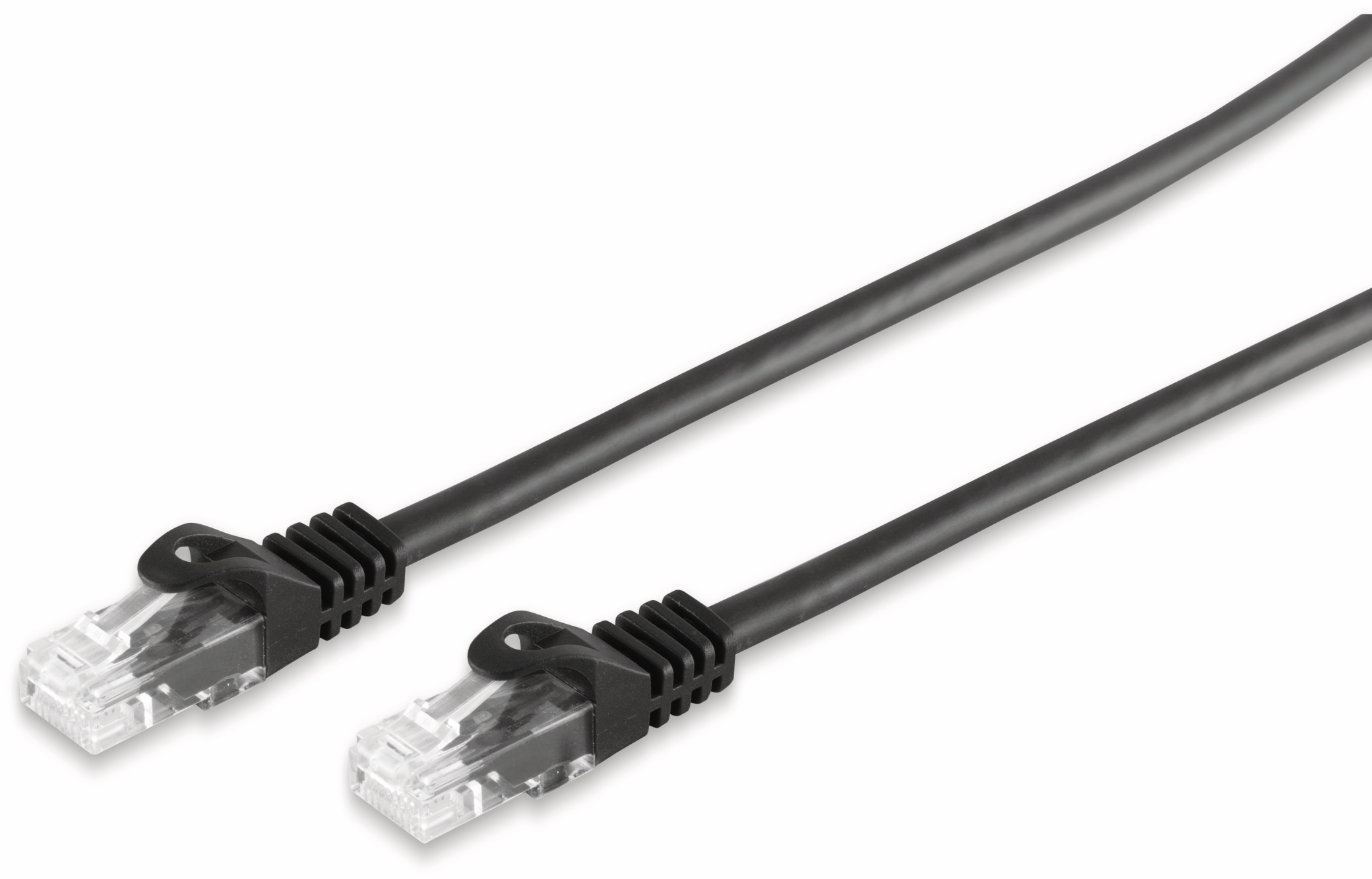 S-IMPULS RJ45 Patchkabel CAT 7 Rohkabel U/UTP, schwarz, 7,5 m