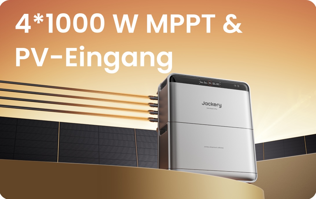 Balkonkraftwerk JACKERY SolarVault 3 Pro und Erweiterungsakku JACKERY JA BP2500