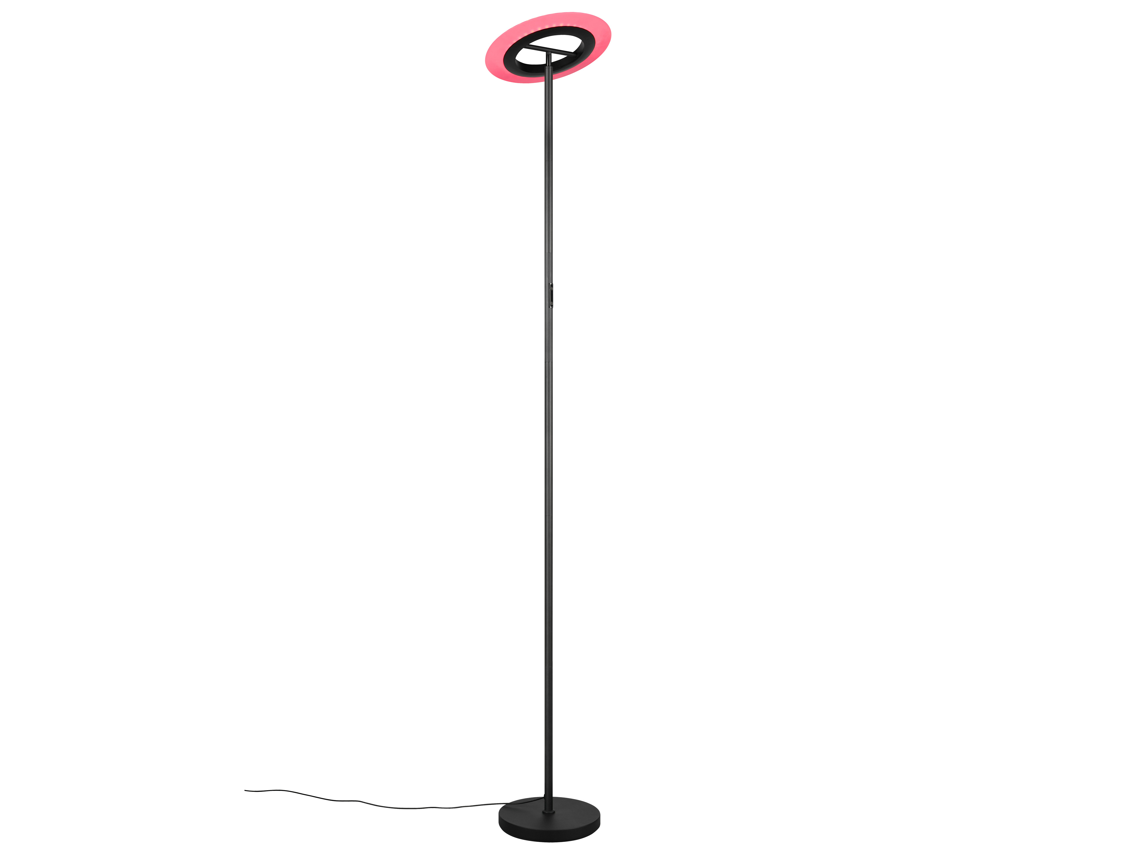 REALITY LED-Stehleuchte Samba R43411132, 16,5W, 2700... 6500K, 1900lm, CCT, RGB, IP20, schwarz