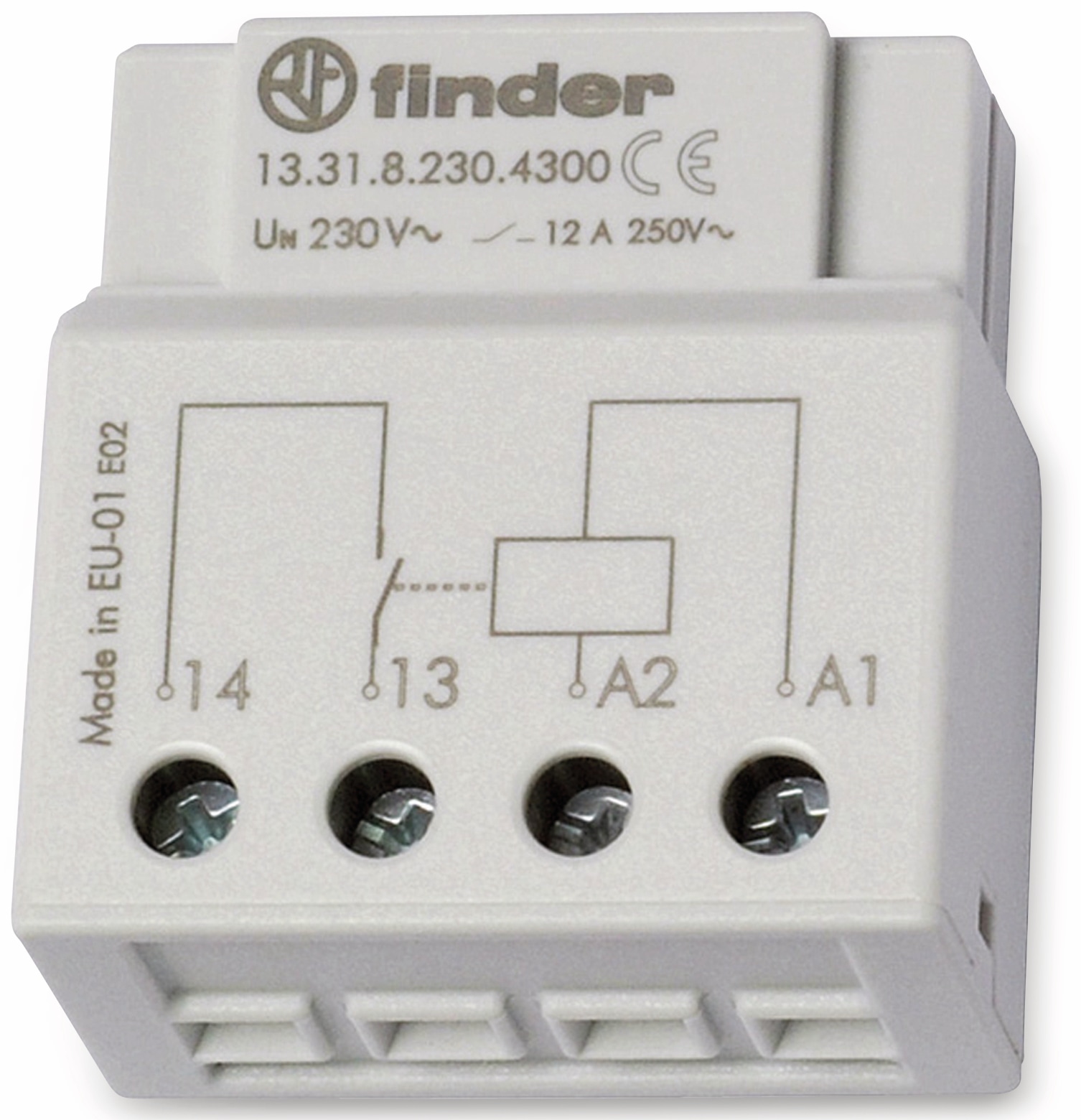 FINDER Schaltrelais 230 V, 12 A, 13.31.8.230.4300, UP