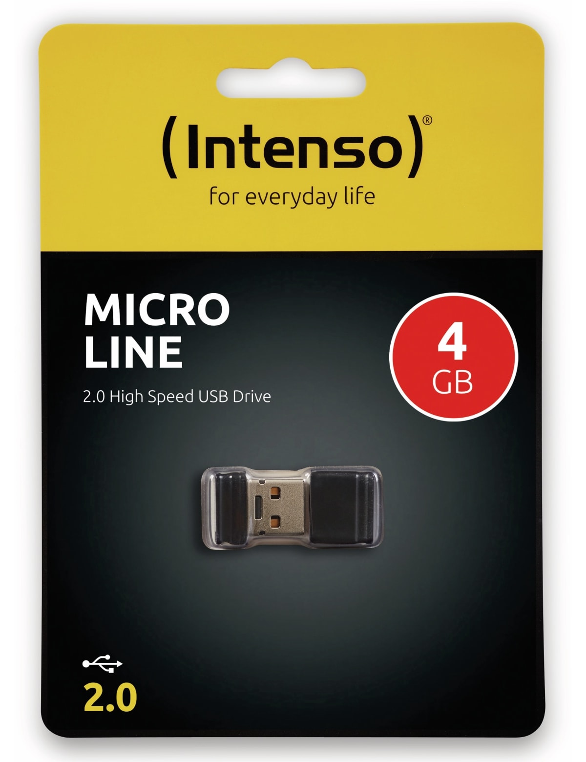 INTENSO USB-Stick Micro Line 3500450 USB 2.0 4GB INTENSO Nano-Speicherstick Micro Line, 4 GB