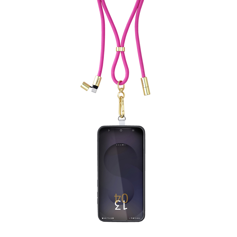 INTENSO USB-Kabel Lanyard USB-C 1,65m Neon Pink