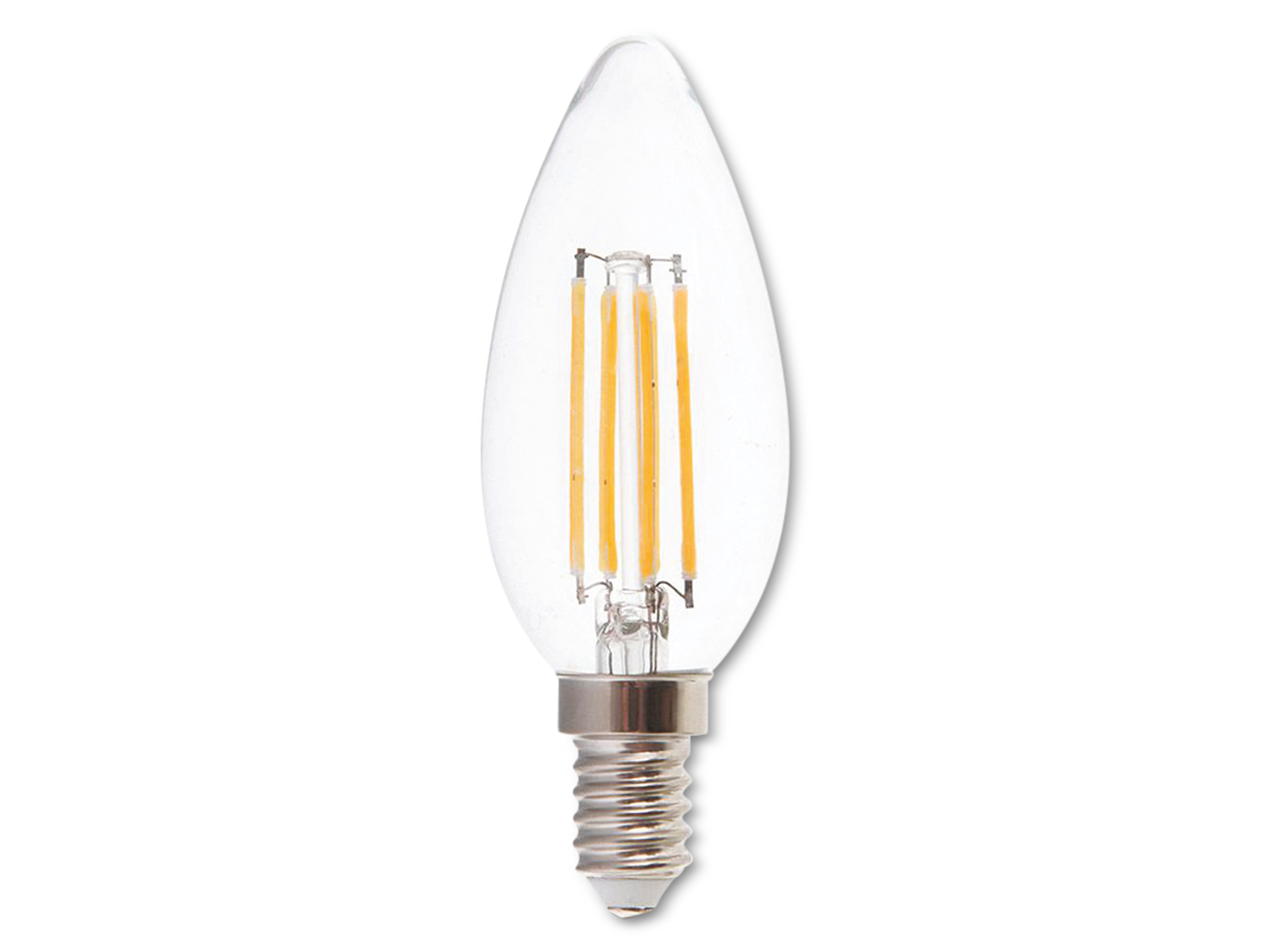 V-TAC LED-Filament-Lampe VT-1986-N, E14, EEK: F, 4W, 400lm, 3000K, 5 Stück