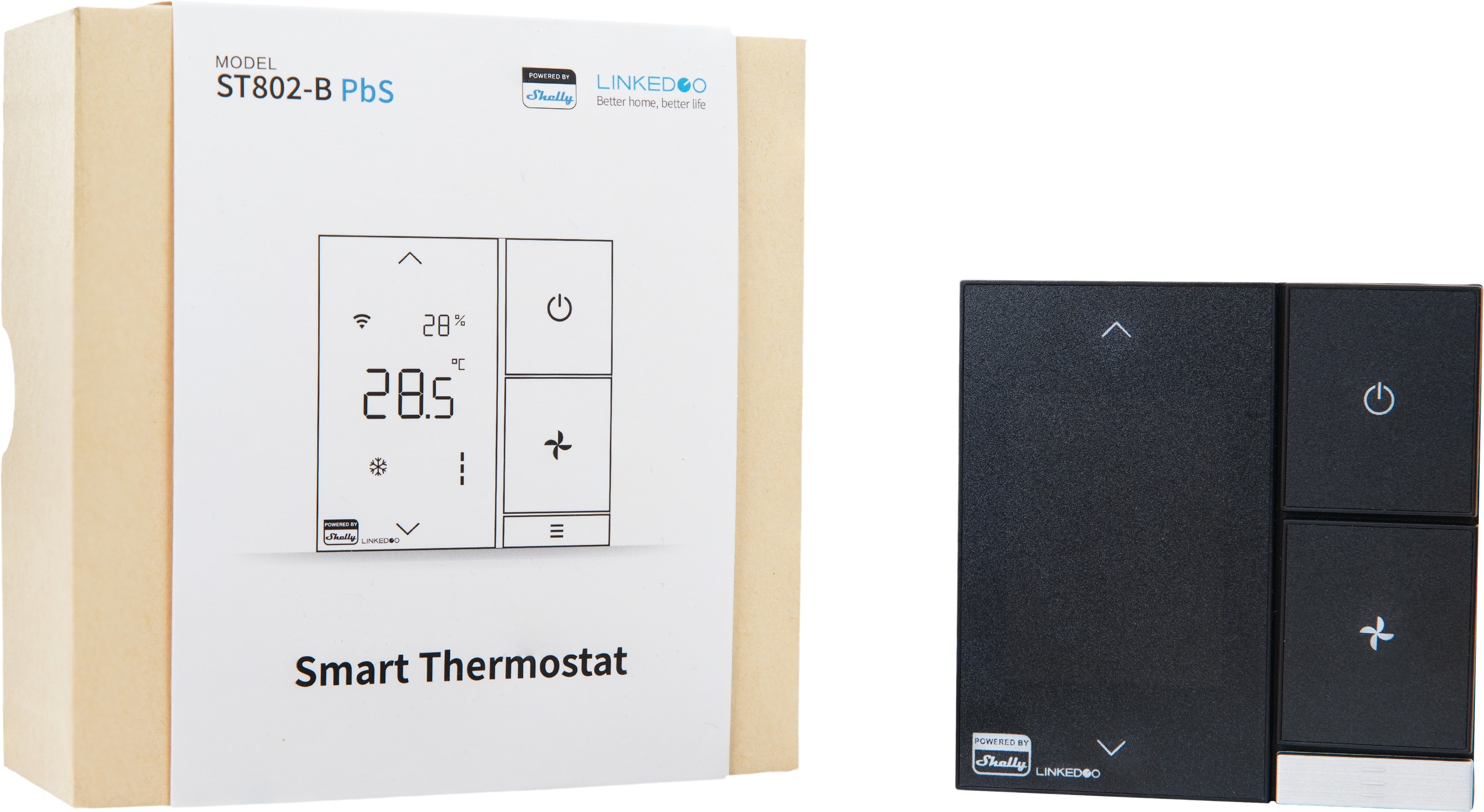 LINKEDGO HVAC Thermostat ST802-B, schwarz LINKEDGO HVAC Thermostat ST802-B, schwarz
