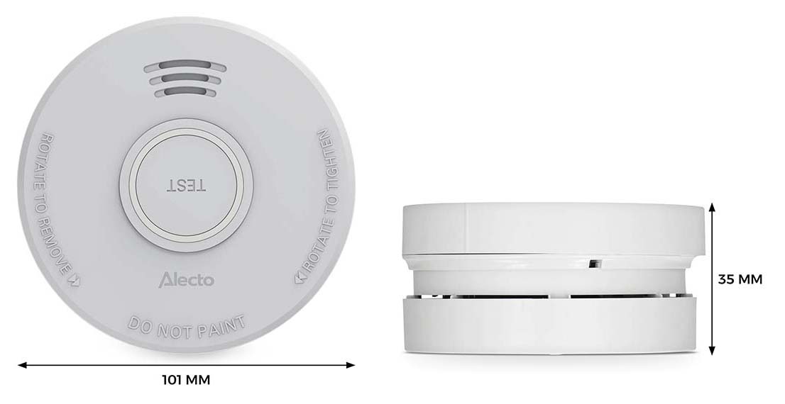 ALECTO Rauchmelder SD530, 5-Jahres-Batterie, weiß