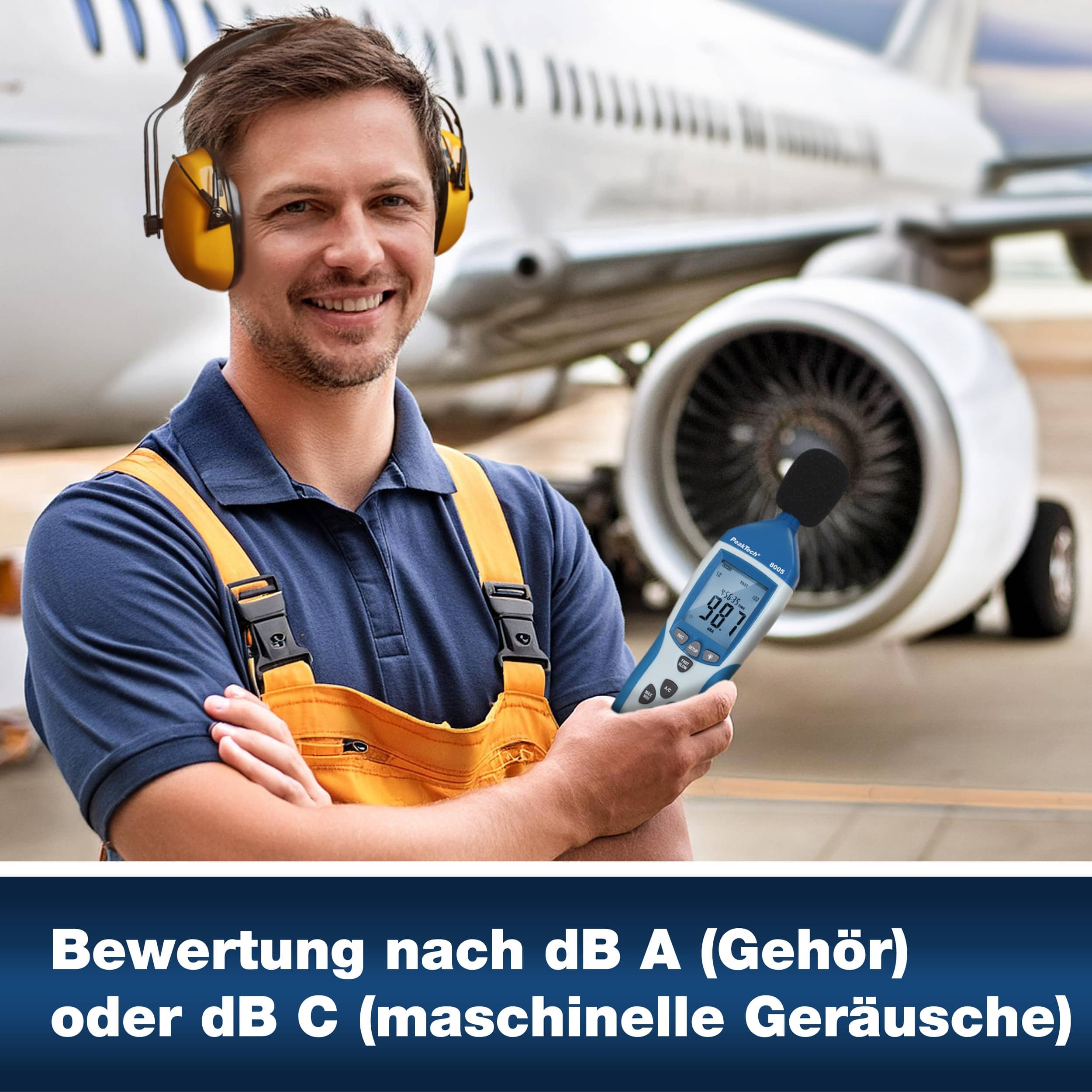 PEAKTECH Schallpegelmessgerät, P 8005, mit Datenlogger