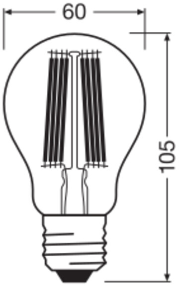 OSRAM LED-Lampe Classic, dimmbar, E27, 7,2 W, 2700 K, EEK: A, 1521 lm, warmweiß