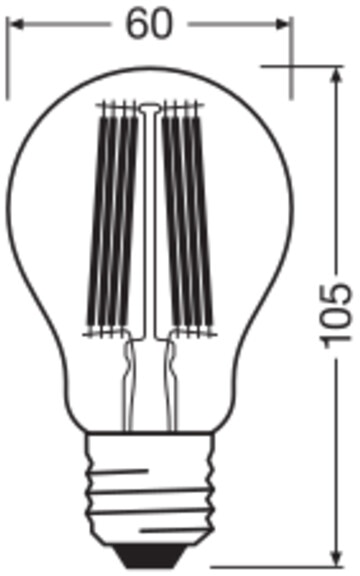 OSRAM LED-Lampe Classic, dimmbar, E27, 7,2 W, 2700 K, EEK: A, 1521 lm, warmweiß