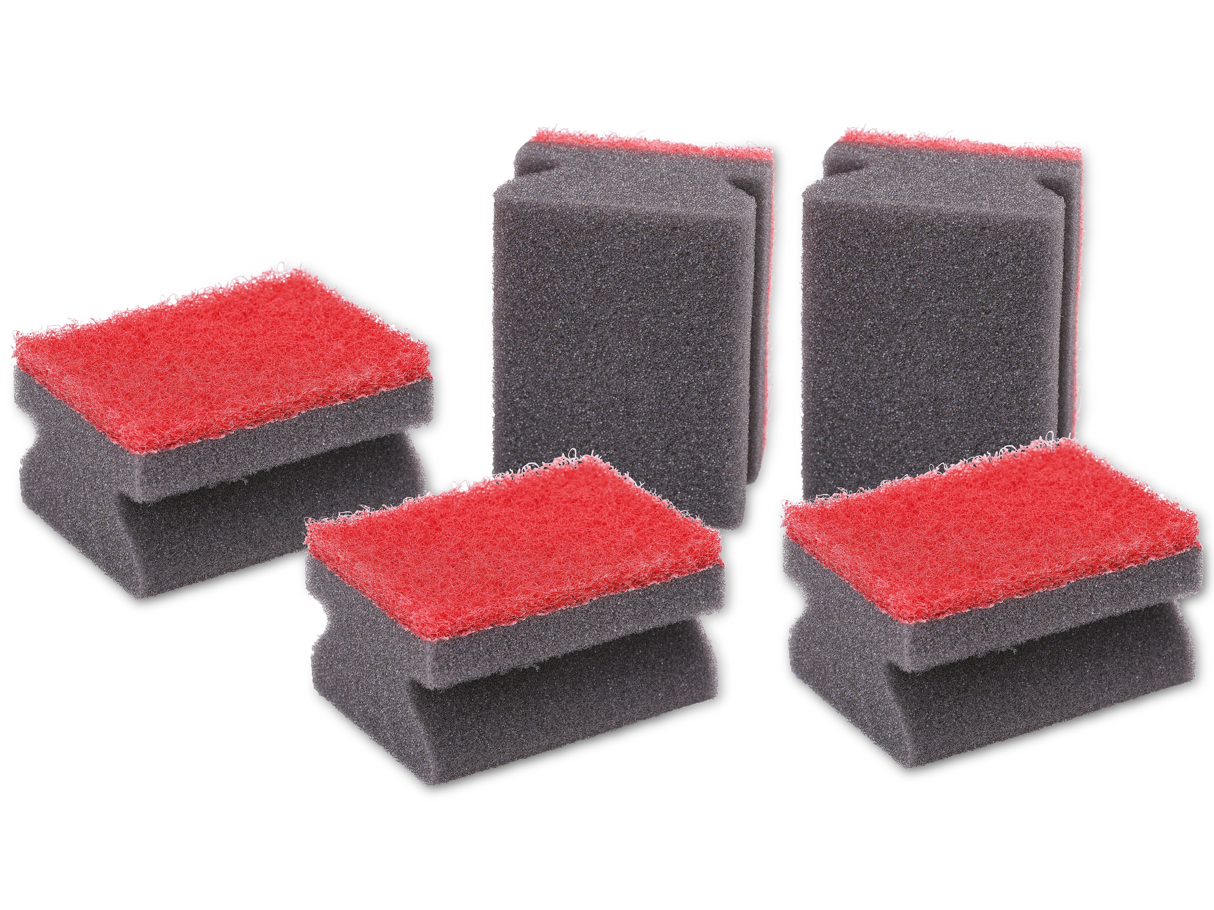 DIRT DEVIL Scheuerschwamm, 5 Stück, schwarz-rot Scheuerschwamm DIRT DEVIL, 5 Stück, schwarz-rot