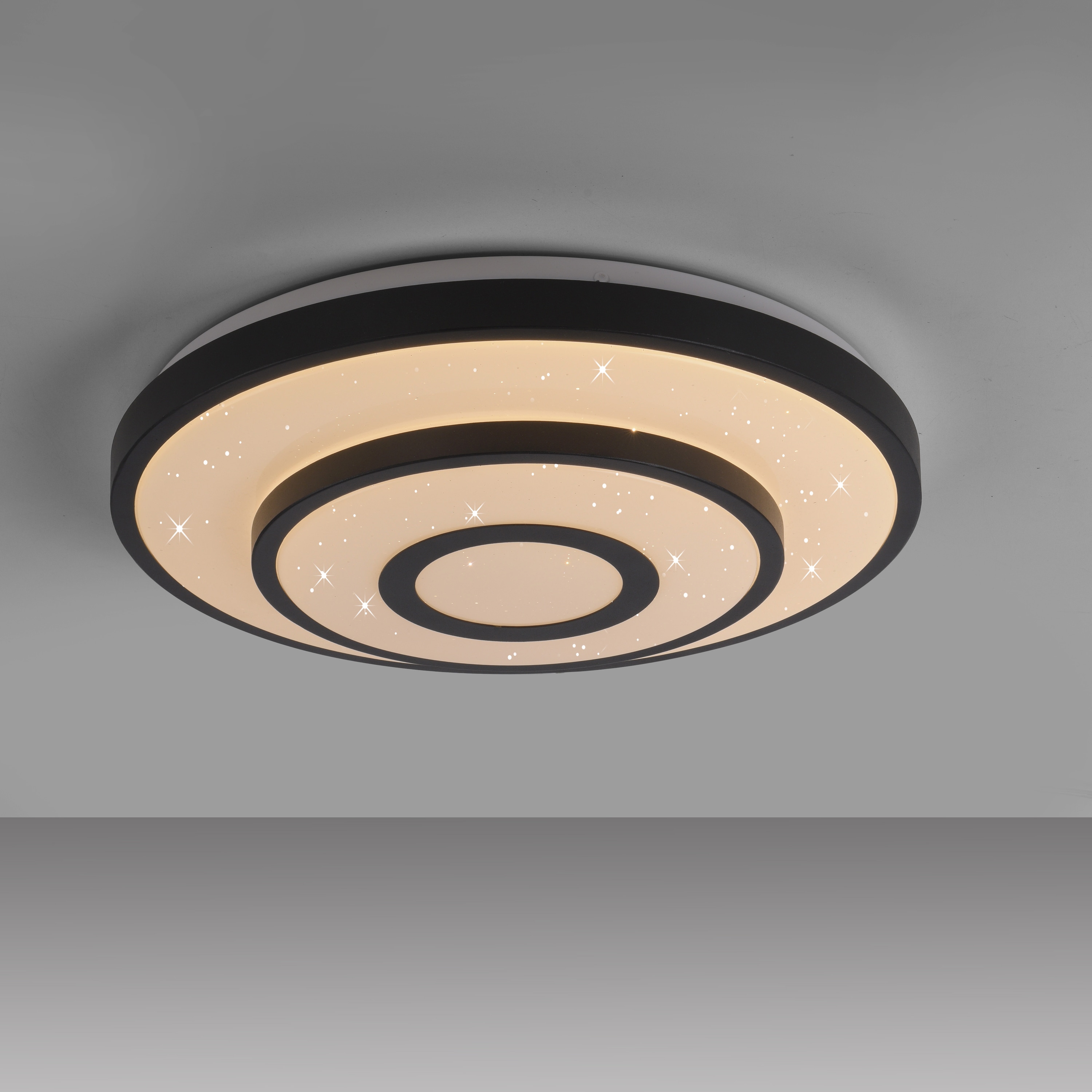 JUST LIGHT LED-Deckenleuchte 15454-18, 17W, 3000K, 1900lm, warmweiß, IP20, schwarz
