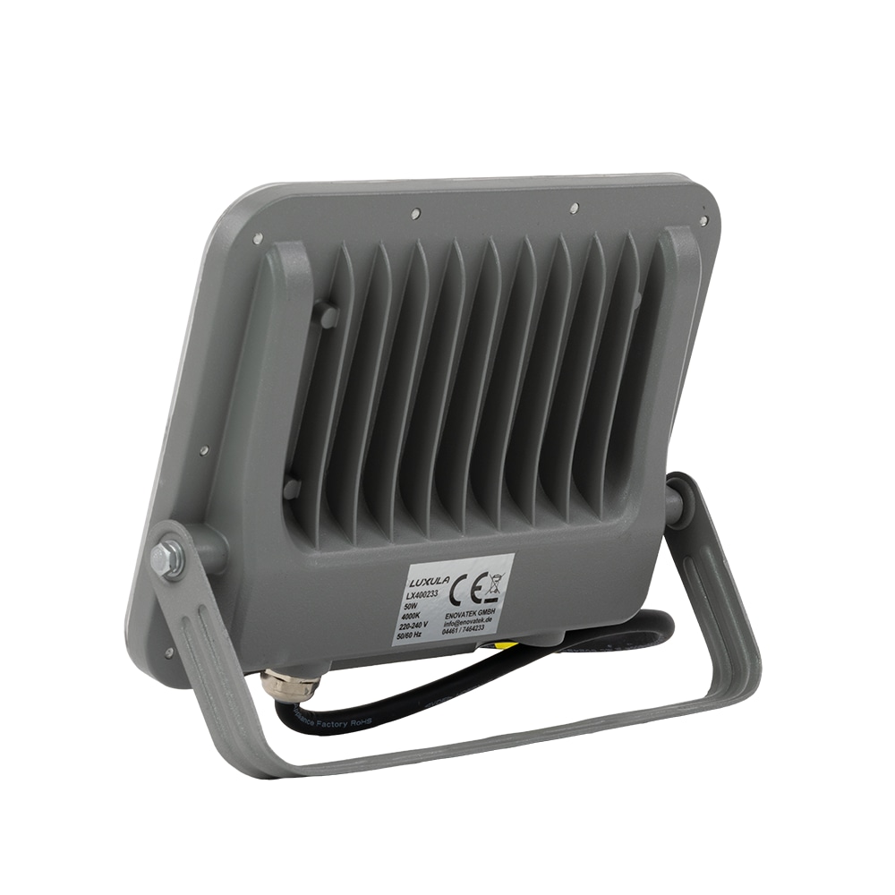 LUXULA LED-Fluter, EEK: E, 50W, 6500lm, 4000K, IP65, grau