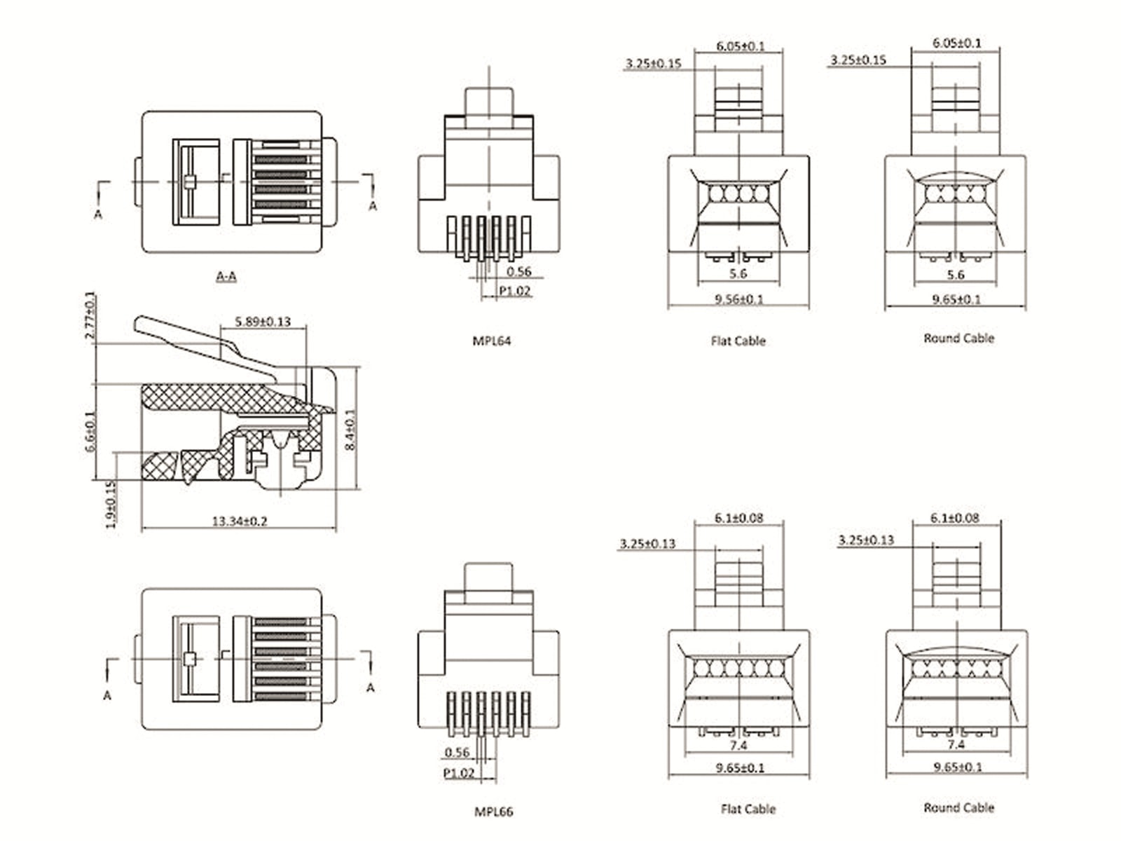 ECON CONNECT Modular-Stecker 6P6C