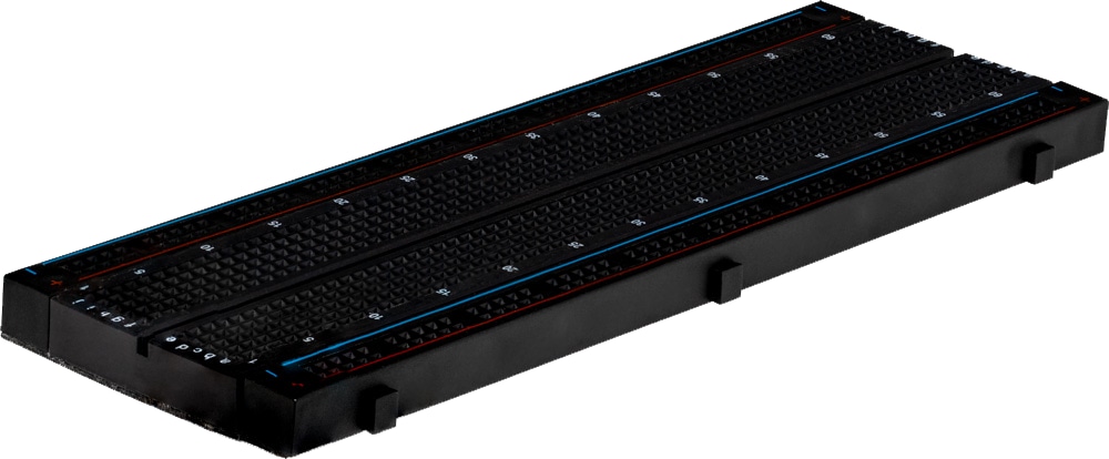 JOY-IT Breadboard / Steckplatine in Schwarz für Versuchsaufbauten, 165x54mm