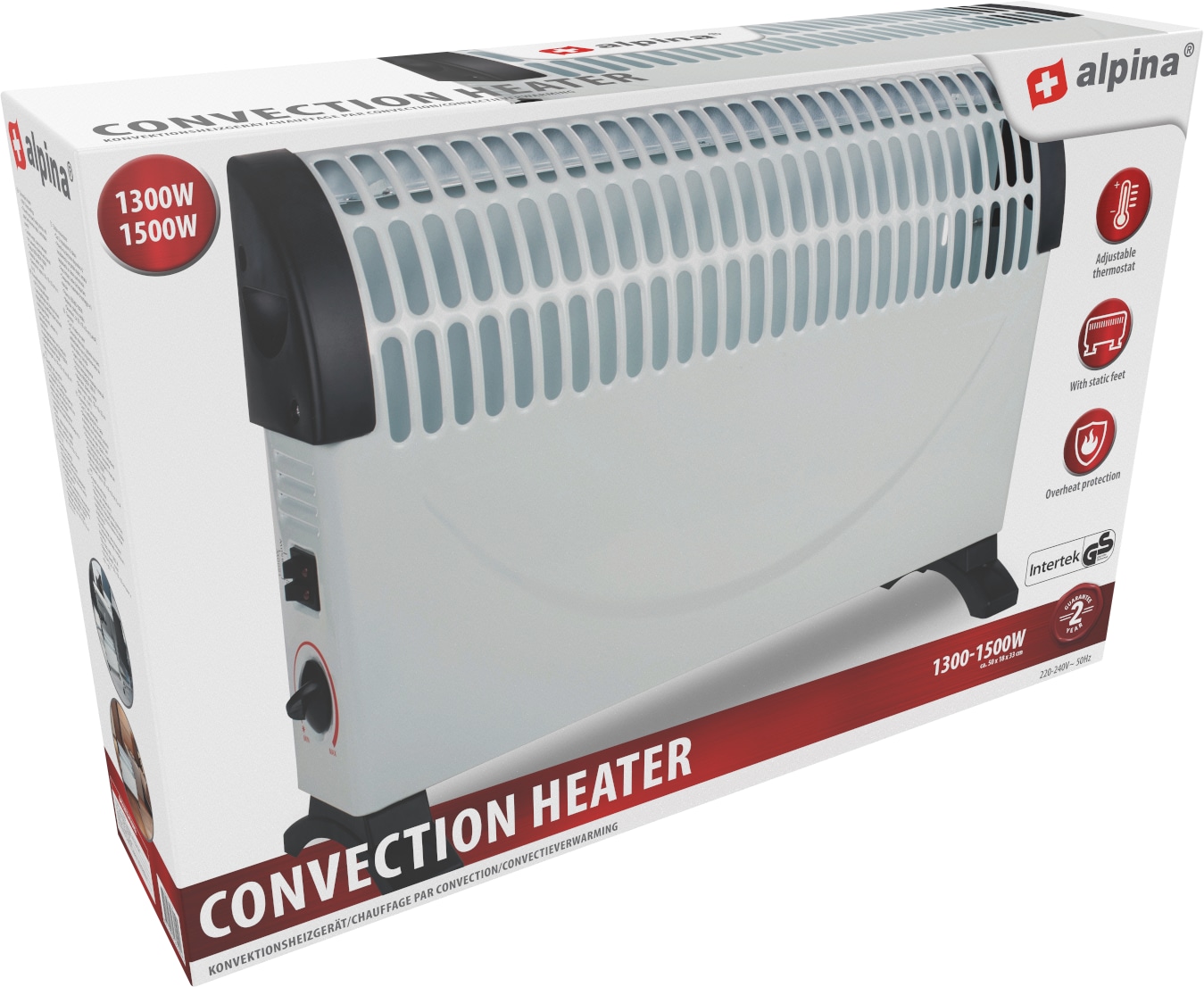 ALPINA Konvektionsheizgerät, 1500 W