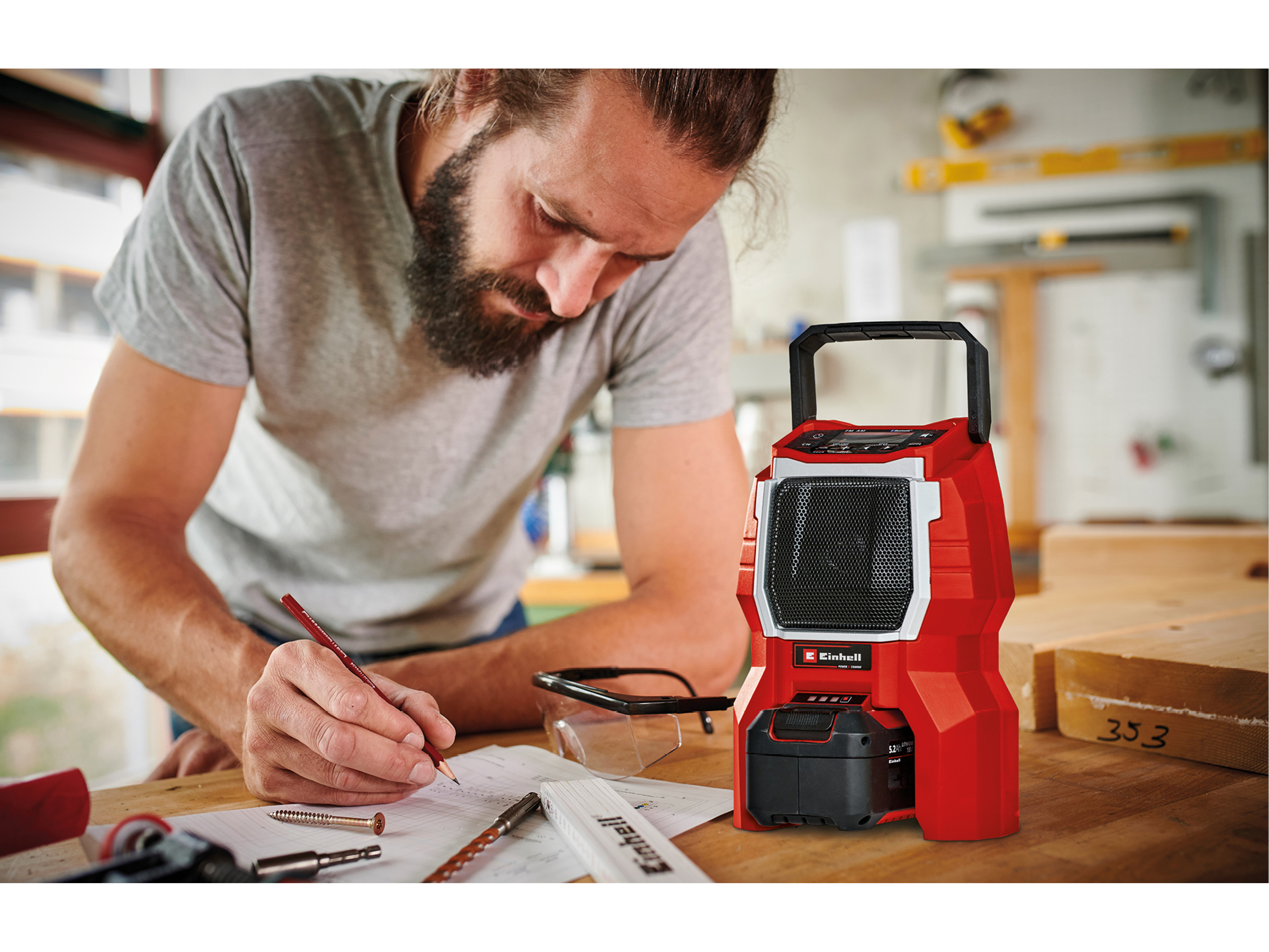 EINHELL Akku-Radio TC-AR 18 Li + Starter-Kit 4,0 Ah