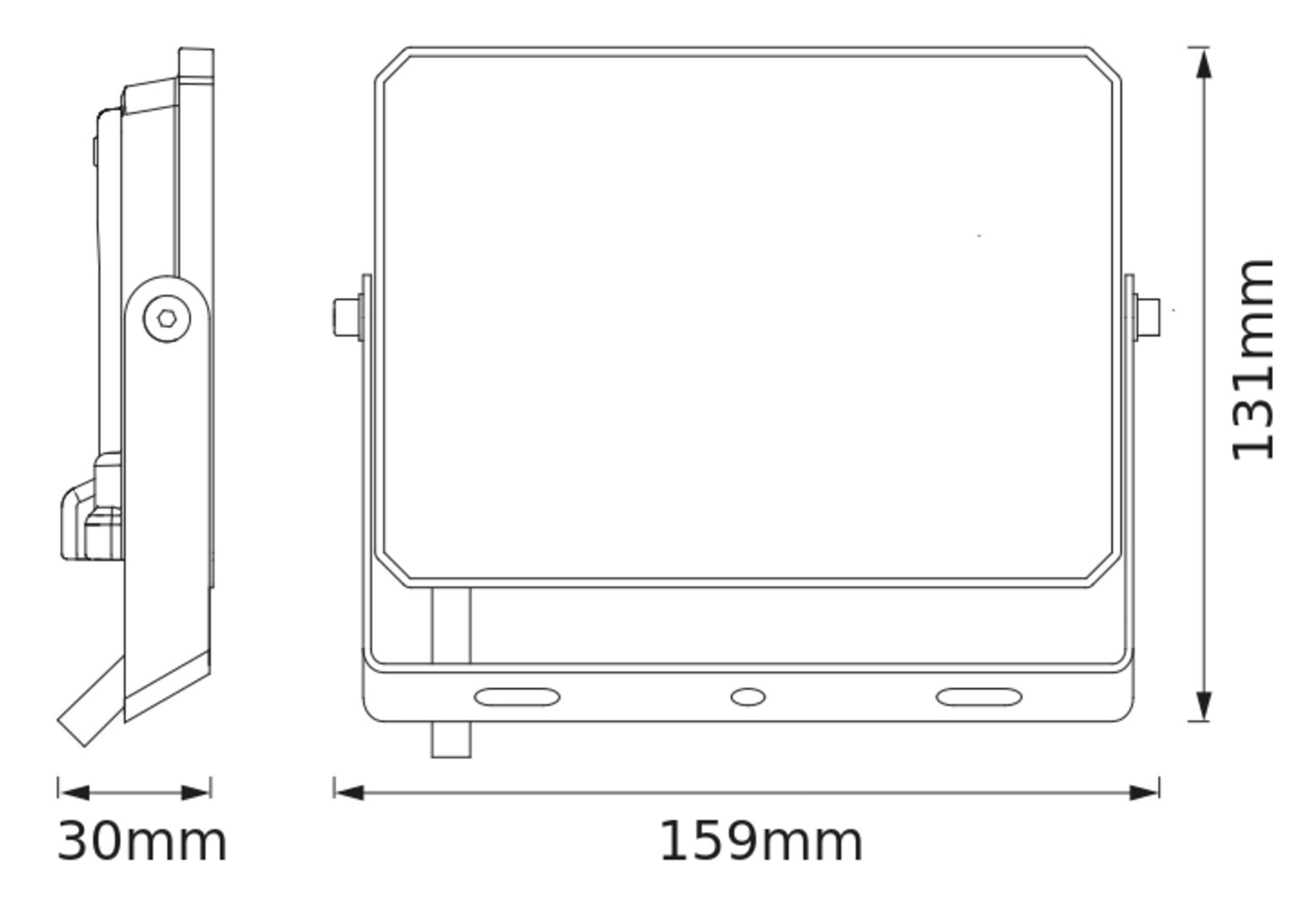BELLALUX LED-Fluter, 30W, 4000K, 2700lm, neutralweiß, IP65, schwarz