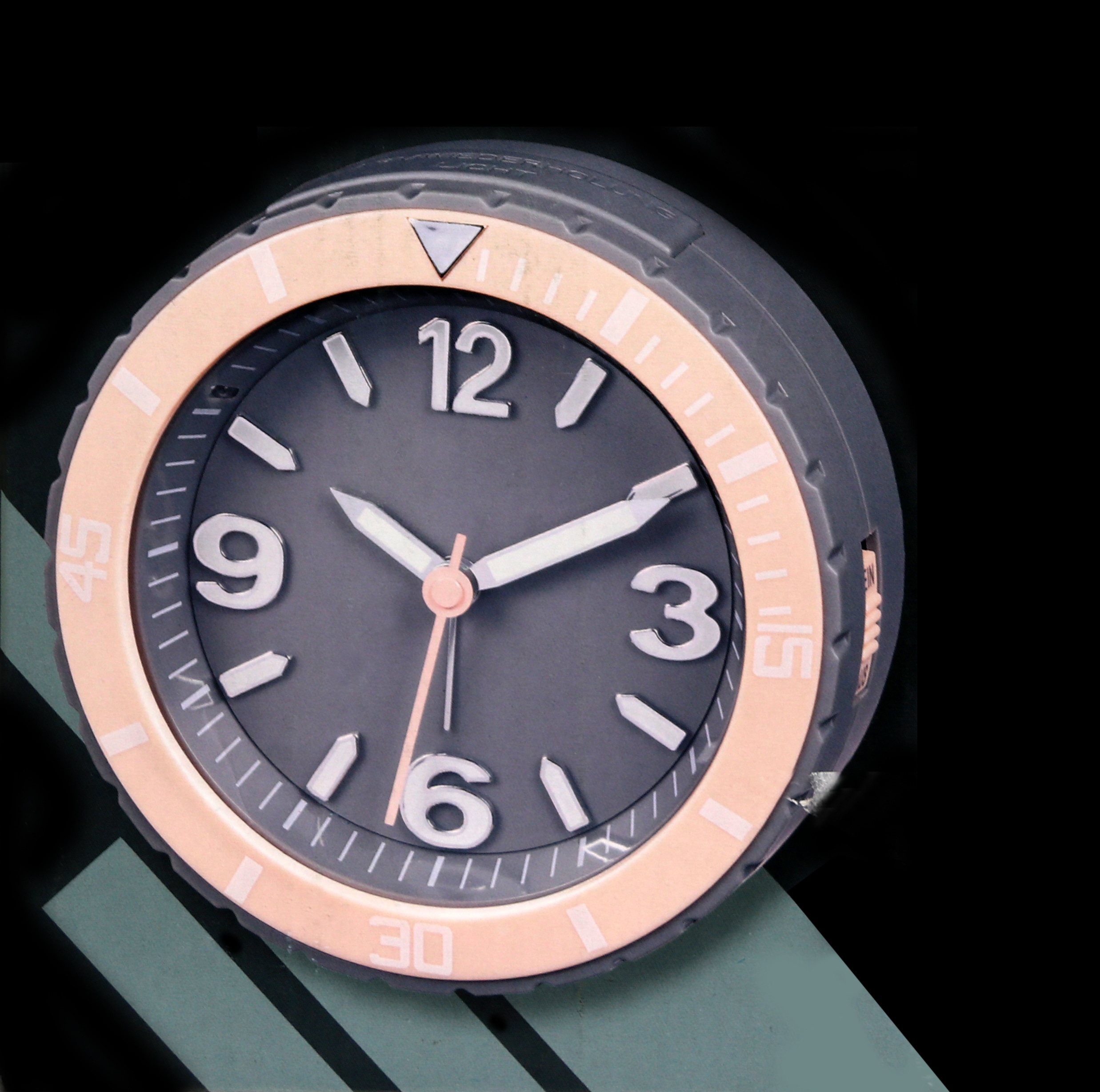 Wecker, COLOUR TIME, Ø13cm, grau/rosa