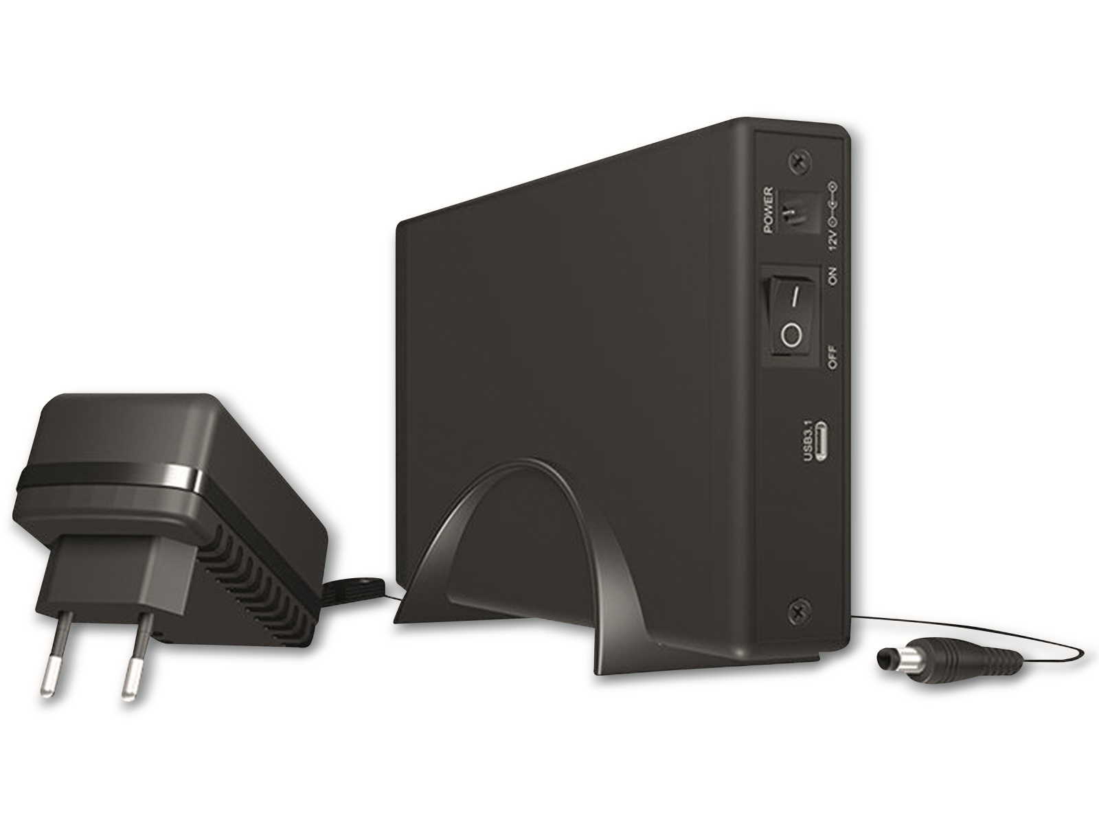 ICY BOX Festplattengehäuse IB-377-C31, 3,5" SATA zu USB 3.1 Gen2 Typ-C