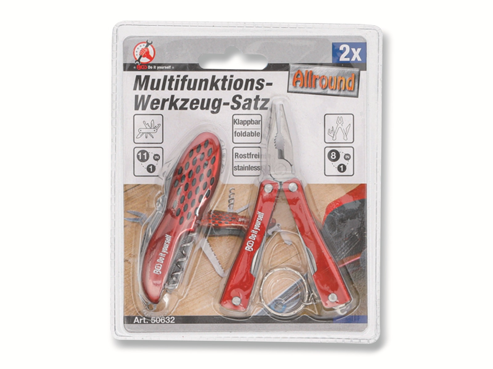 BGS TECHNIC Multifunktions-Werkzeug-Satz 50632, 2-teilig