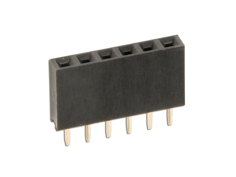 CONNFLY ELECTRONIC Buchsenleiste, vergoldet, 1x 6-polig CONNFLY ELECTRONIC Buchsenleiste, vergoldet, 1x 6-polig