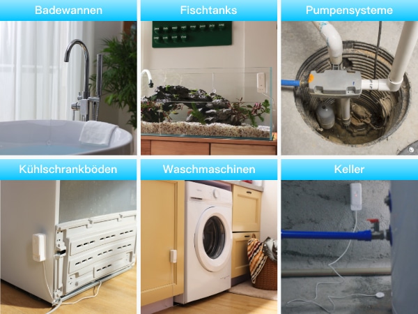 SWITCHBOT WLAN Wassermelder, mit Sensorkabel, weiß