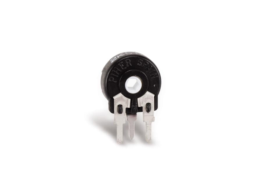 PIHER Potentiometer PT-10, 500 Ω, stehend PIHER Potentiometer PT-10, 500 Ω, stehend