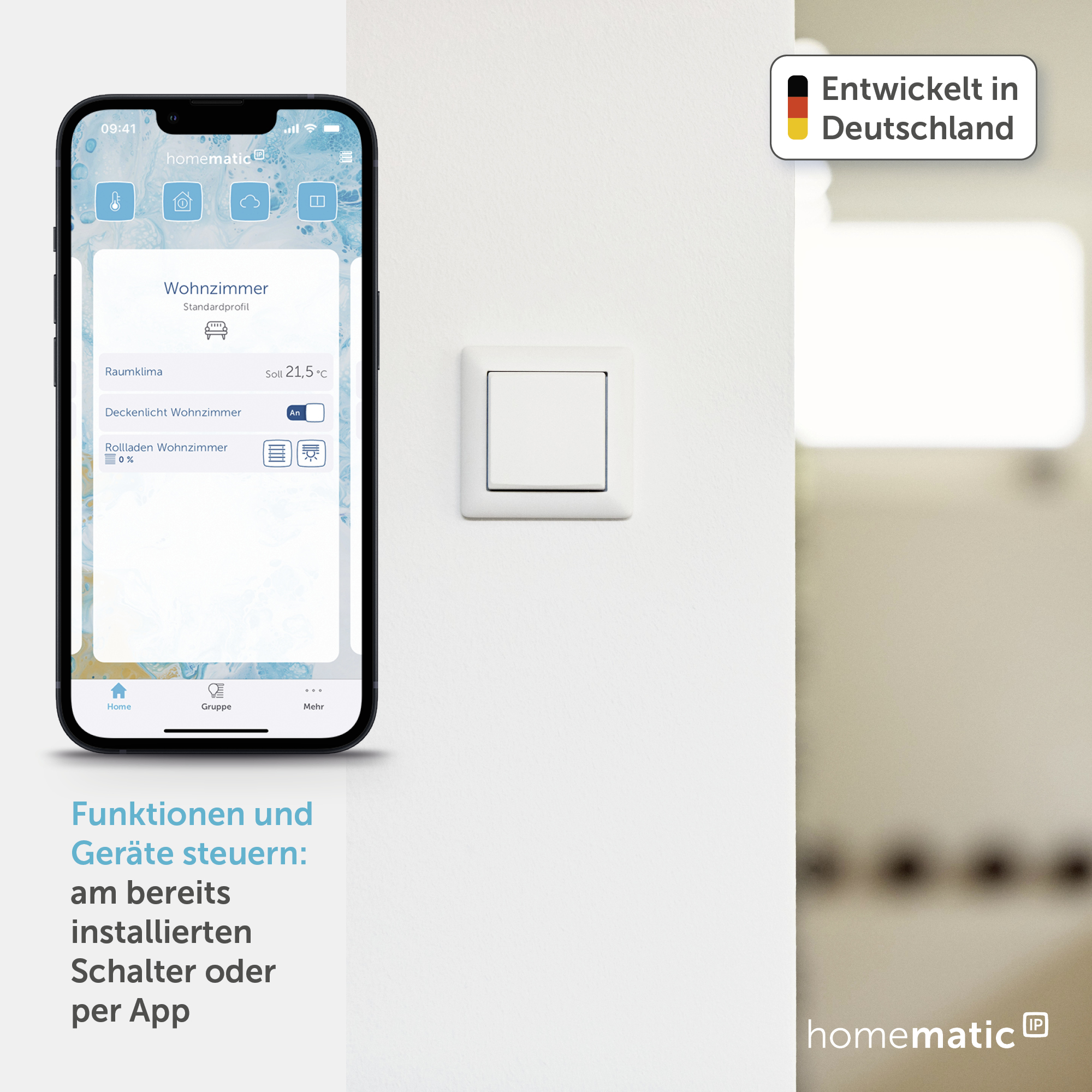 HOMEMATIC IP Smart Home 153501A0 Kontakt-Schnittstelle Unterputz, 6-fach