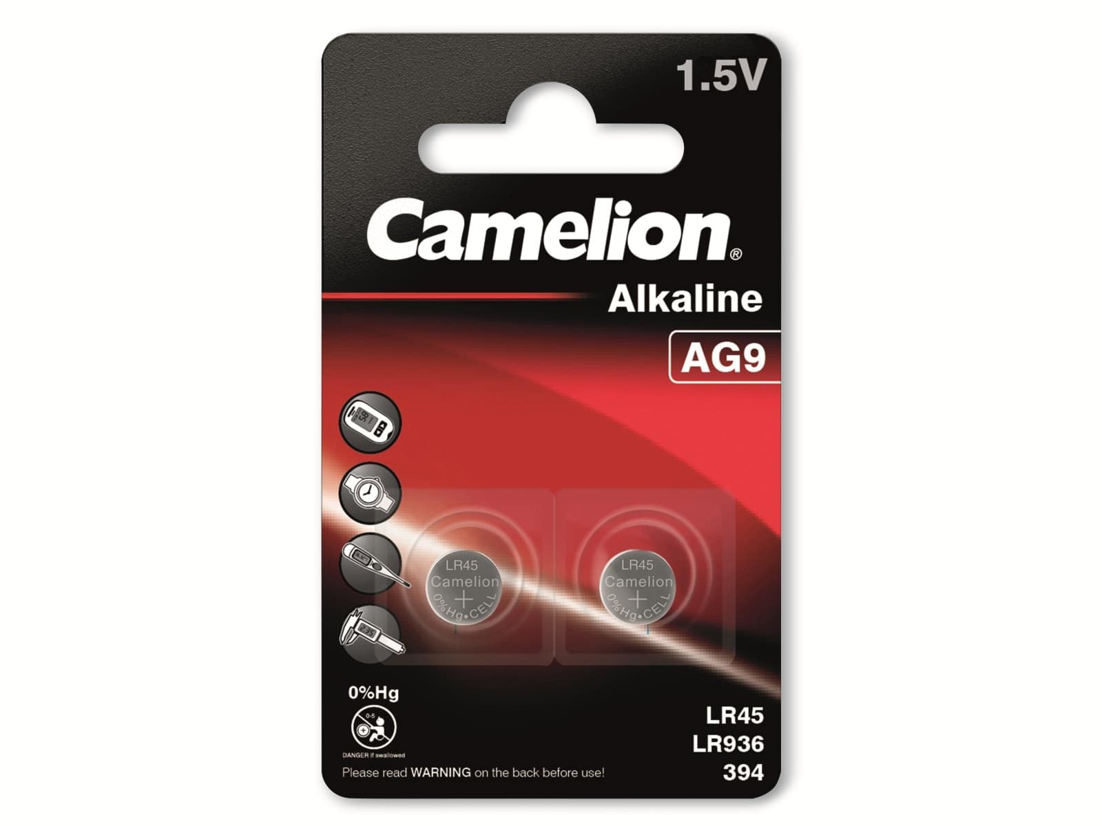 CAMELION Knopfzelle AG9, 2 St. CAMELION Knopfzelle AG9, 2 St.