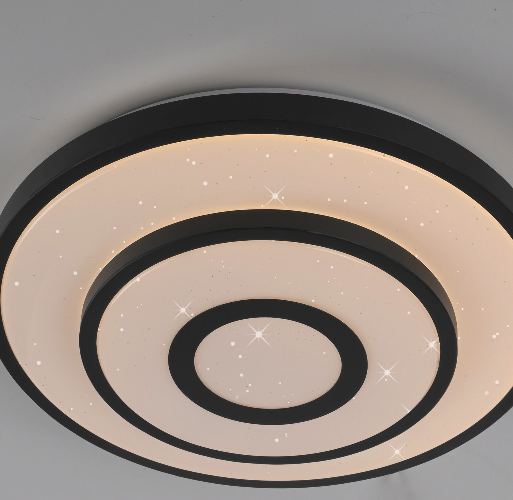 JUST LIGHT LED-Deckenleuchte 15454-18, 17W, 3000K, 1900lm, warmweiß, IP20, schwarz