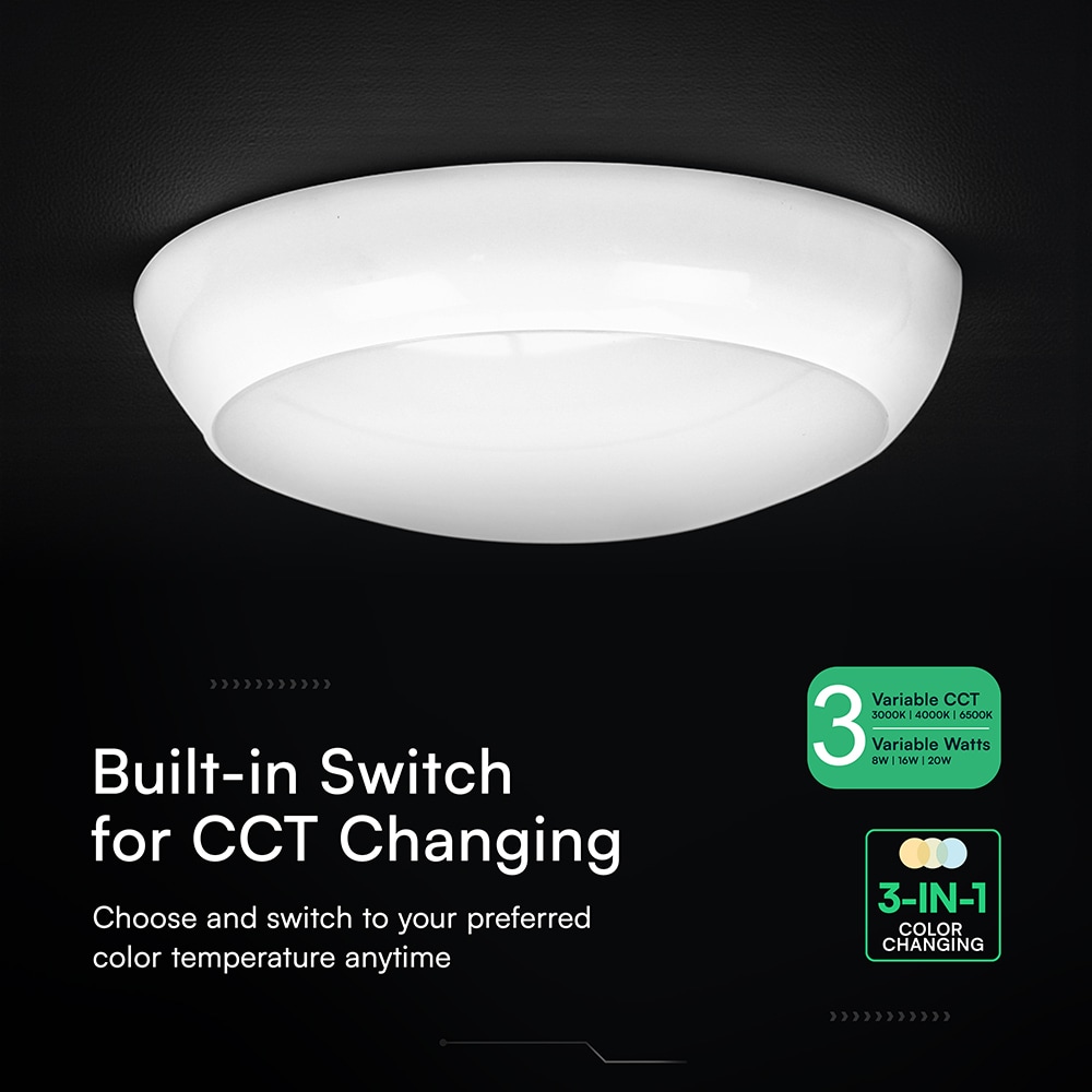 V-TAC LED-Deckenleuchte VT-801-24-6, EEK: D, 20W, 2700lm, 2700K, Ø32cm, 110° V-TAC LED-Deckenleuchte VT-801-24-6, EEK: D, 20W, 2700lm, 2700K, Ø32cm, 110°