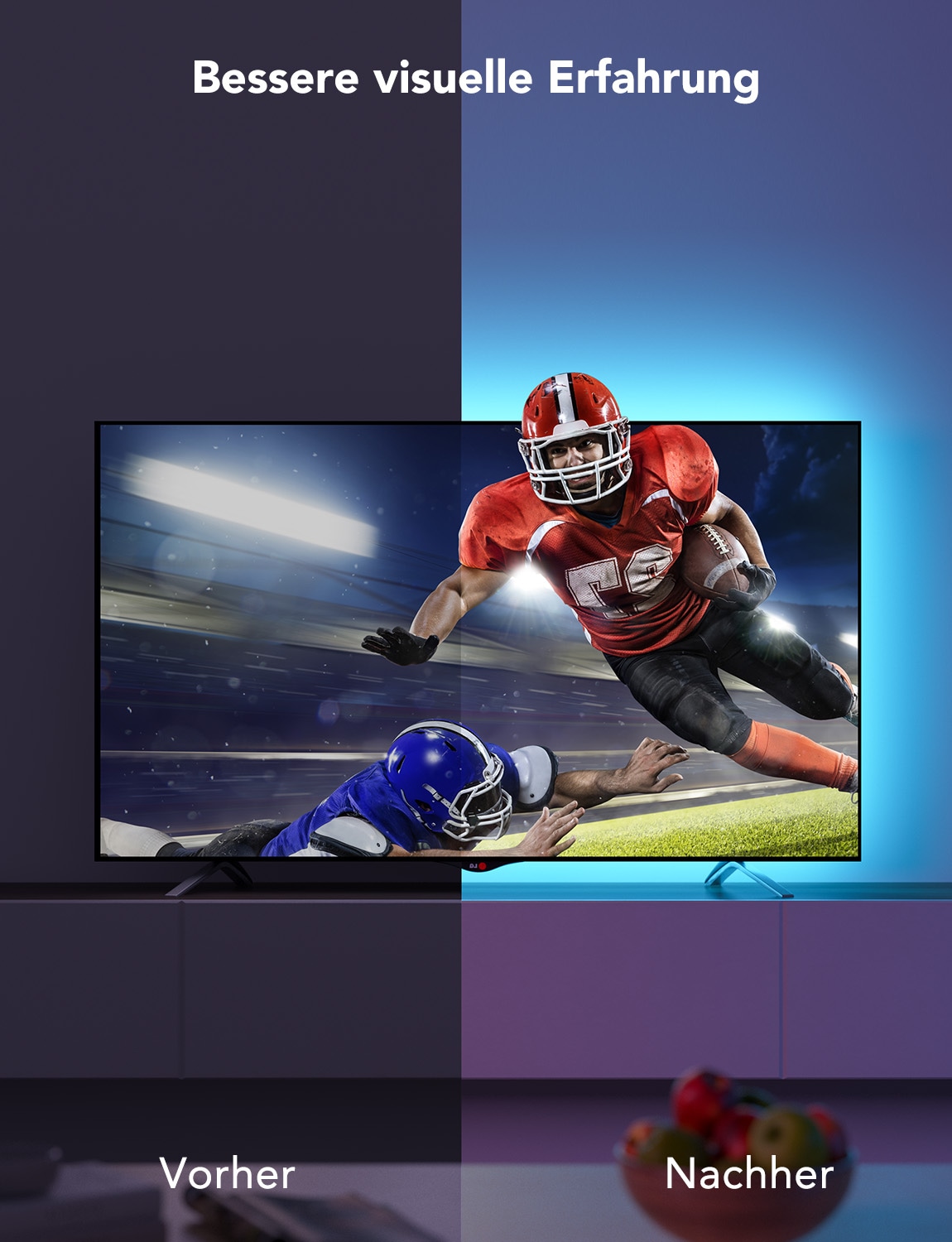 GOVEE LED-Strip Backlight für 46...60" TV, EEK: G, RGB, Bluetooth, 3 m