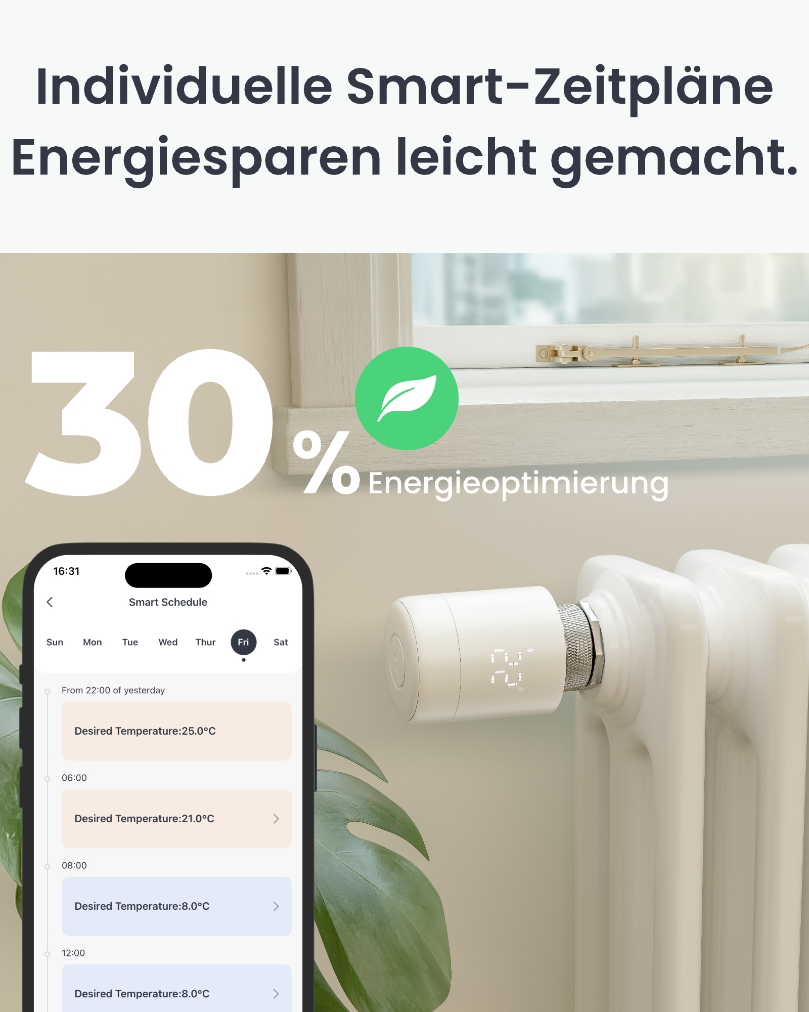 SWITCHBOT Heizkörperthermostat, weiß, 3 Stück