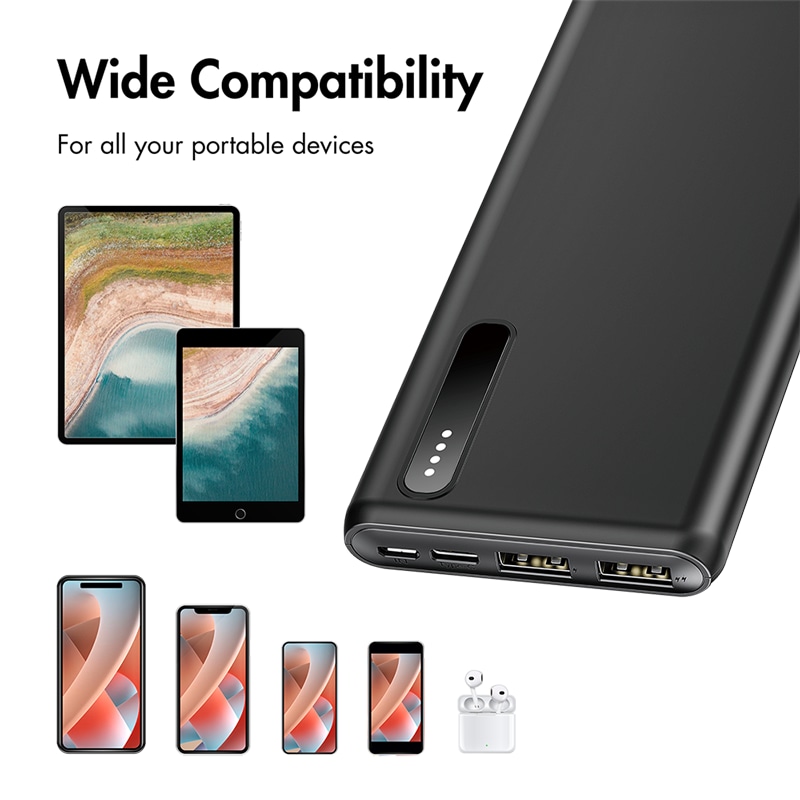 LOGILINK Powerbank PA0311 schwarz, 8000 mAh, 2x USB-A, 2-in-1-Kabel LOGILINK Powerbank PA0311 schwarz, 8000 mAh, 2x USB-A, 2-in-1-Kabel
