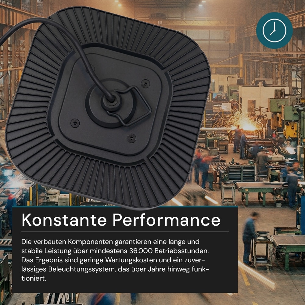 LUXULA LED-HighBay-Leuchte, EEK: E, 100 W, 12000 lm, 5000 K, schwarz