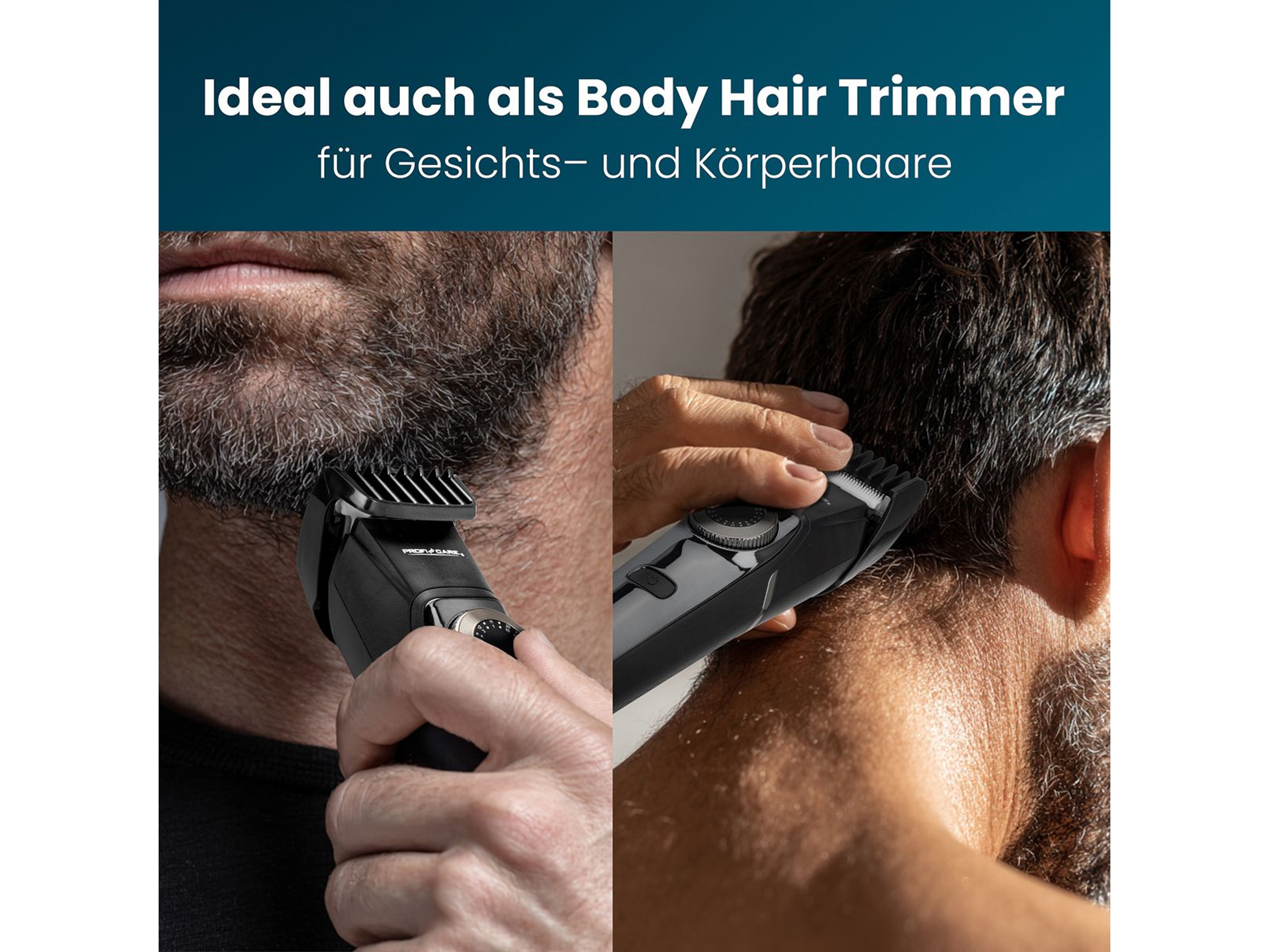 PROFICARE Haar- & Bartschneidemaschine, PC HSMR 3131, 1-20mm, IPX6, chrom-sw
