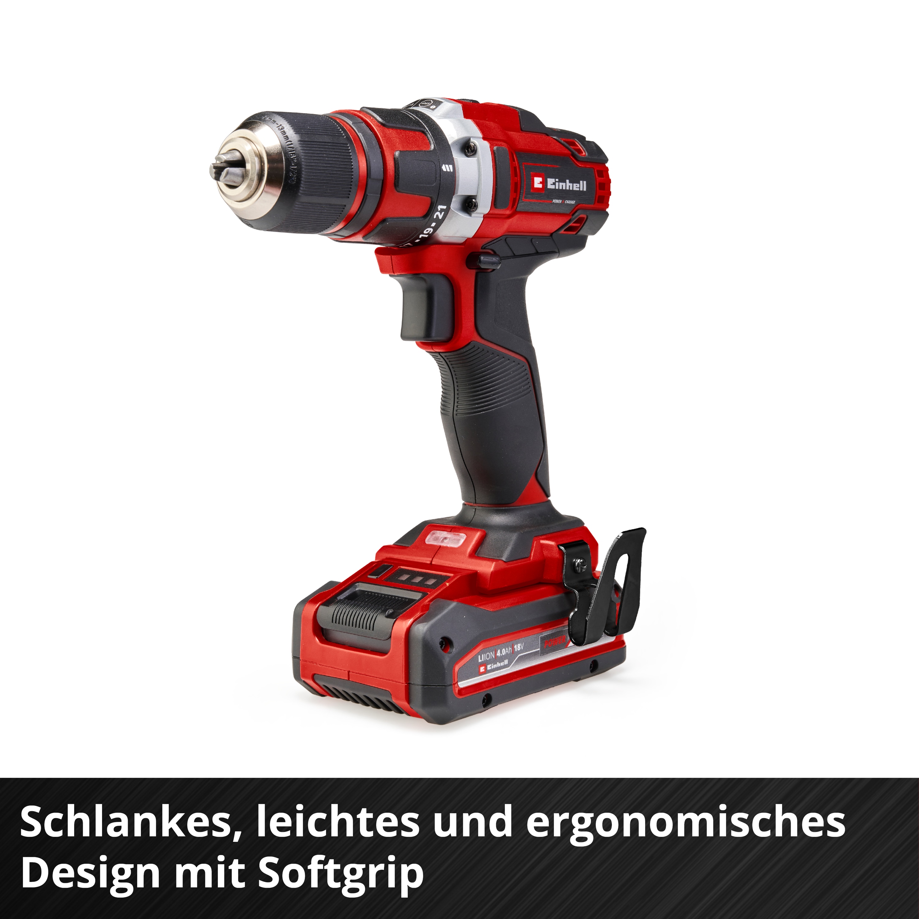 EINHELL Akku-Bohrschrauber TE-CD 18/40 Li Solo + E-Box Koffer S-F