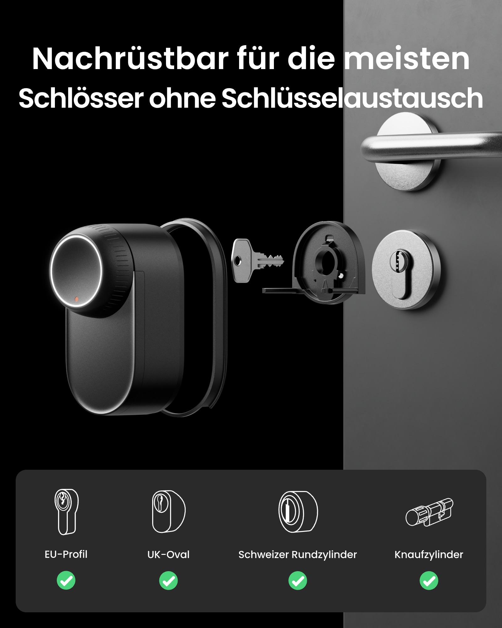 SWITCHBOT Elektronisches Türschloss Smart Lock Ultra, schwarz