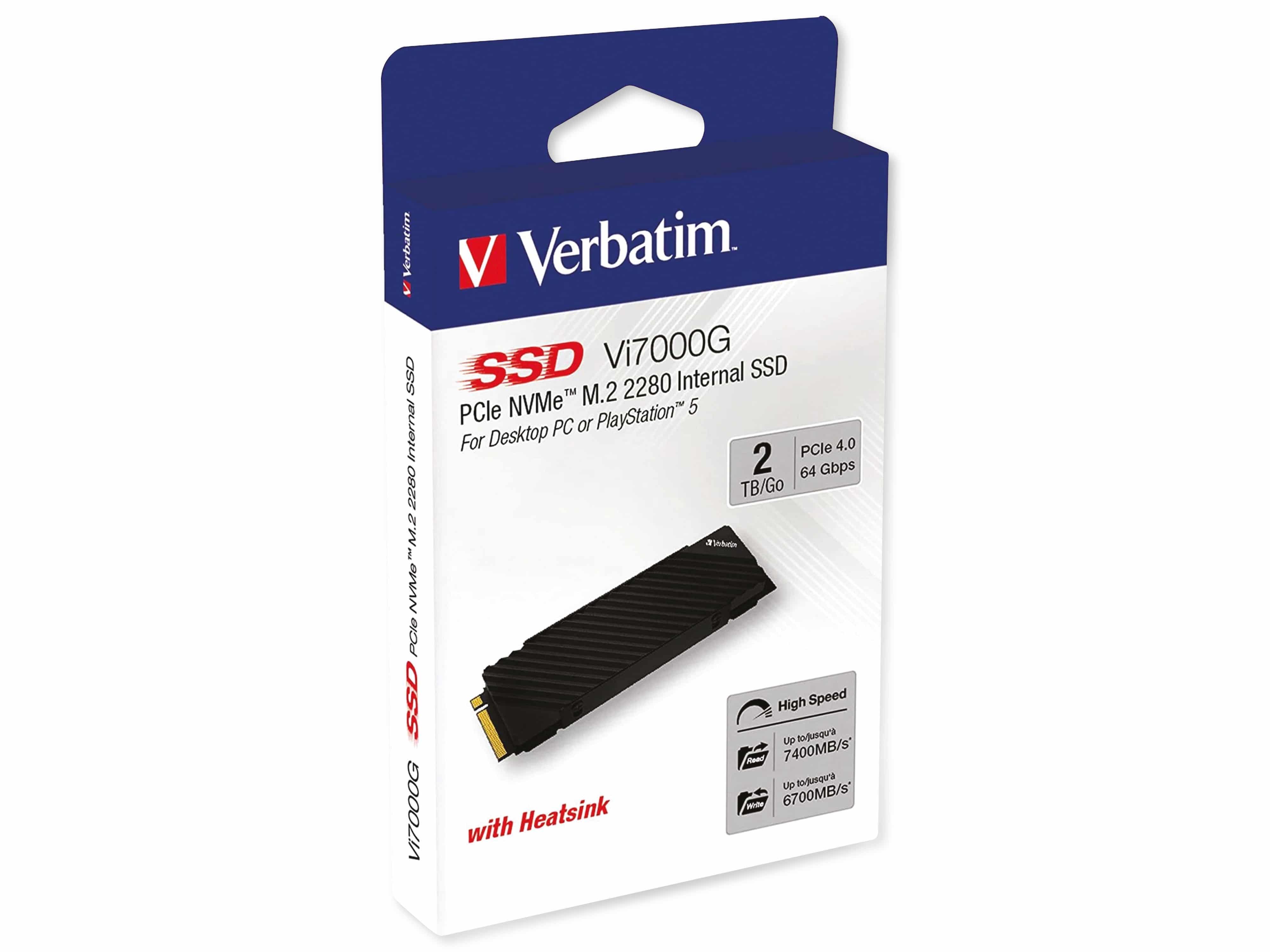 VERBATIM M.2 2280 SSD Vi7000G, PCIe 4.0, 2 TB