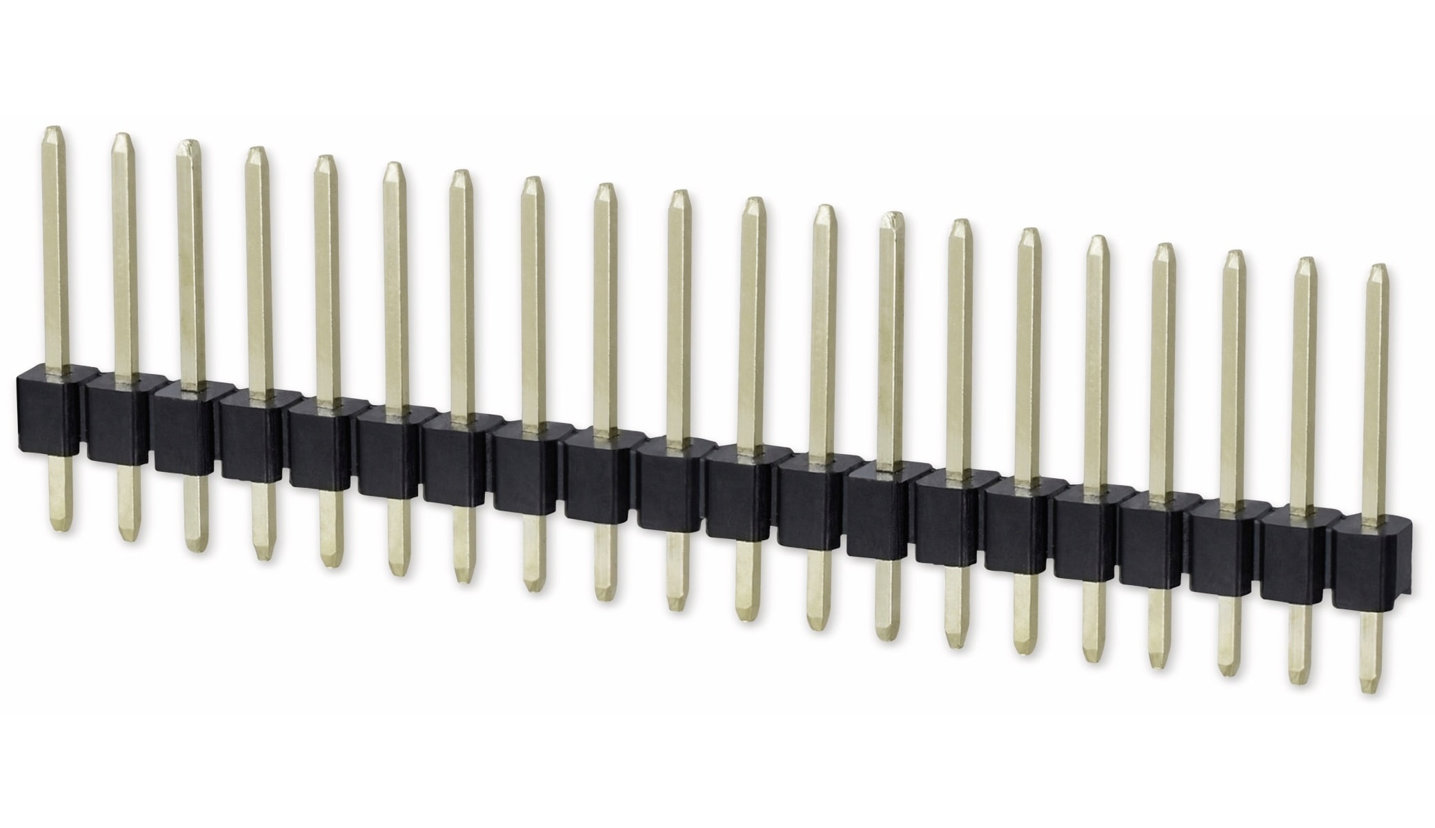 Stiftleiste, 1 x 20, 2,54 mm, gerade, 0,8µ Au (Gold), 5 Stück
