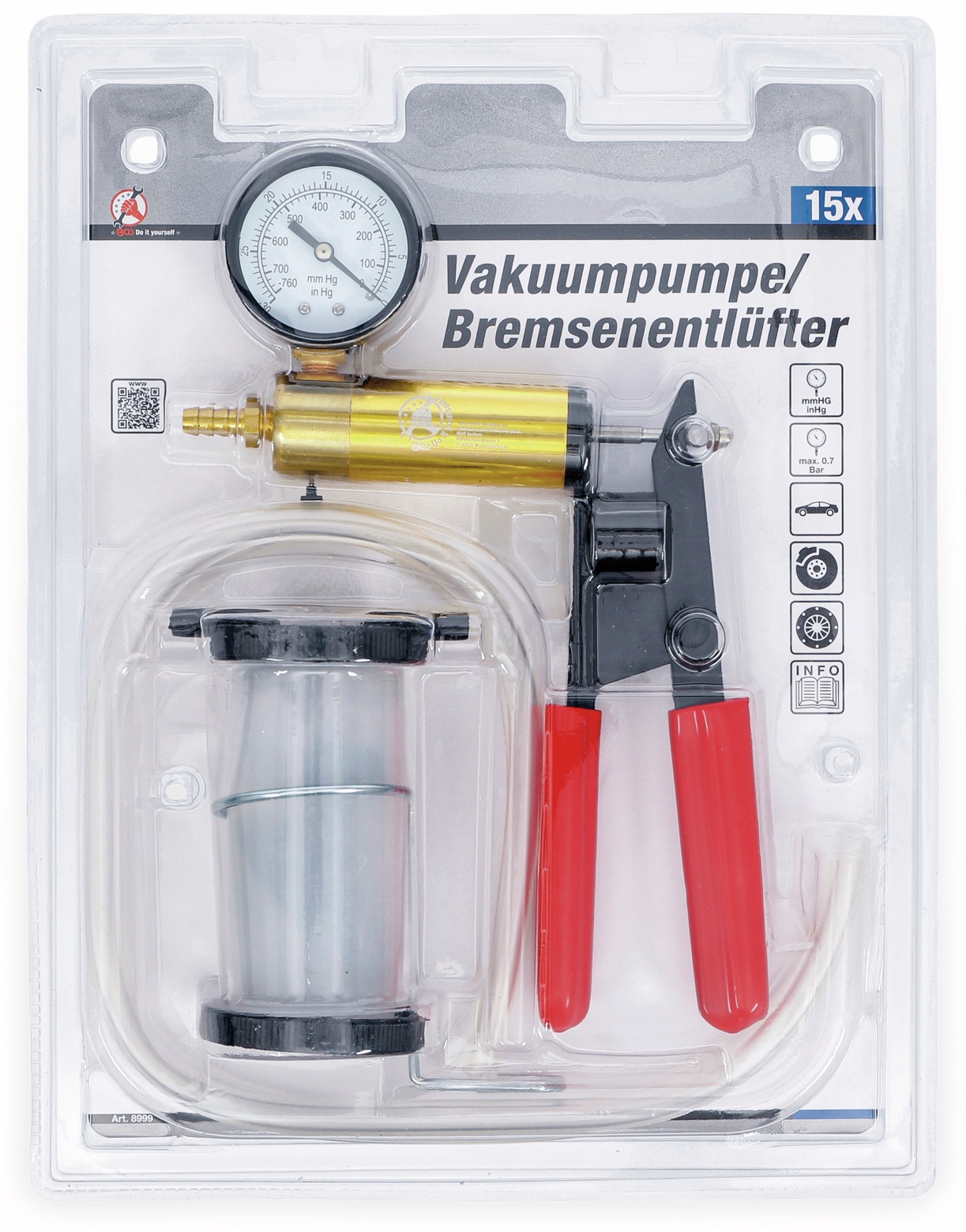 BGS TECHNIC Vakuumpumpe/Bremsenentlüfter, 8999, max. 0,7 bar BGS TECHNIC Vakuumpumpe/Bremsenentlüfter, 8999, max. 0,7 bar