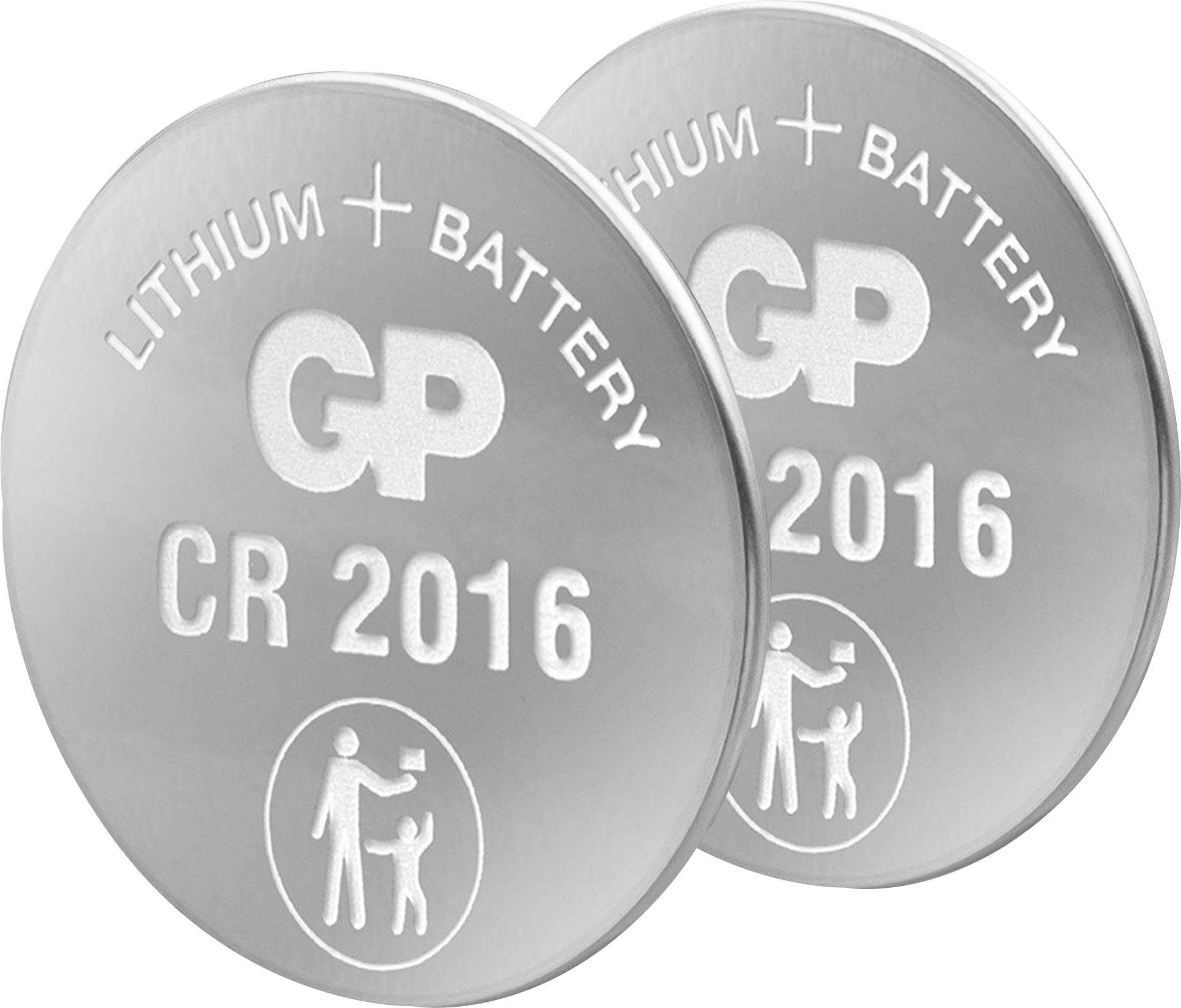 GP Knopfzelle, CR2016, Lithium, 3 V, 2 St.