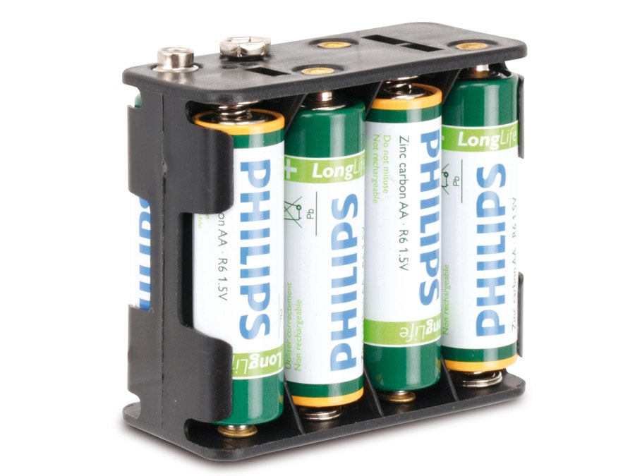 Batteriehalter, 8x Mignon, Clipanschluss