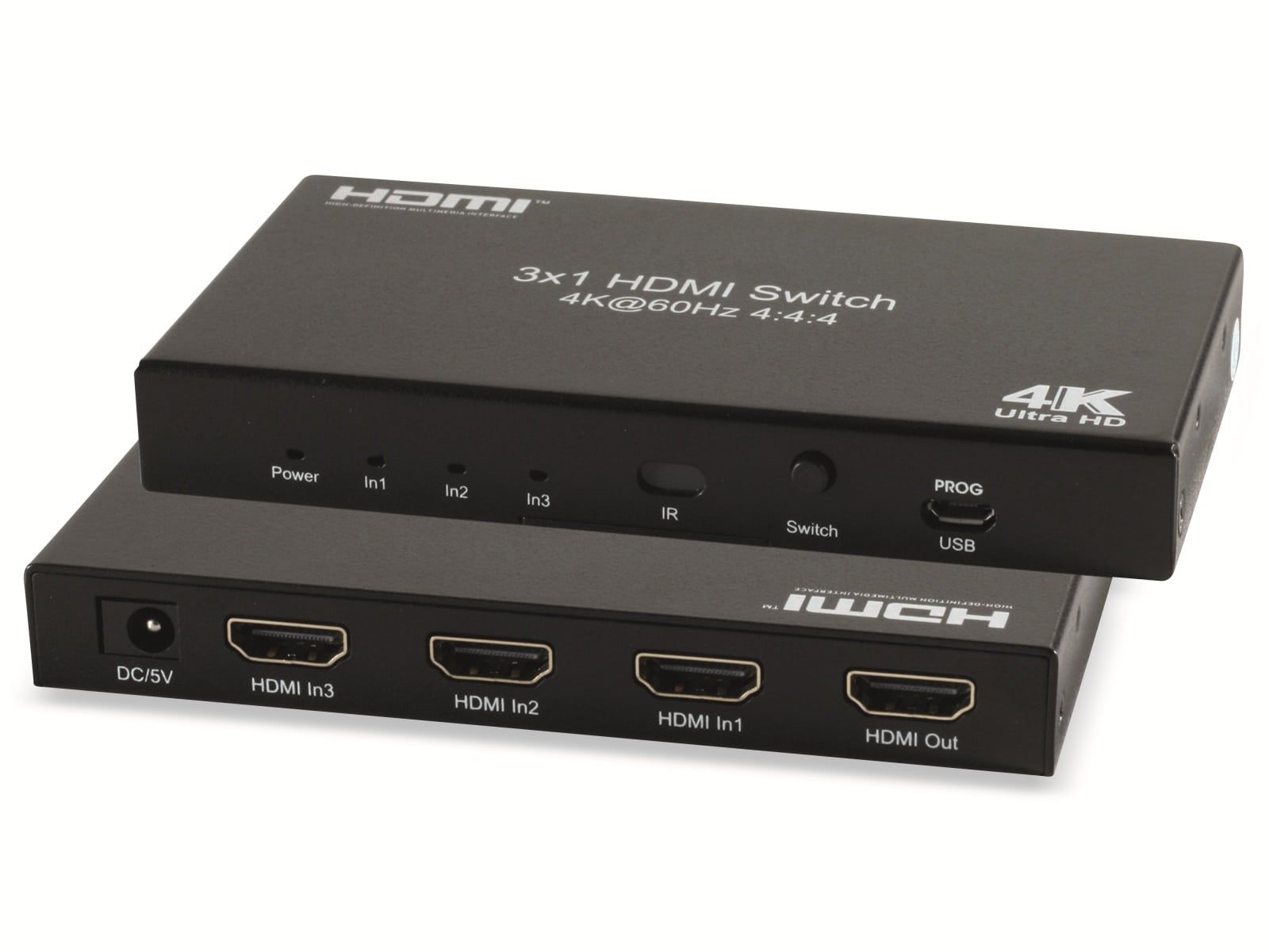 SMART-MULTIMEDIA HDMI-Umschalter 3x1, Metall, 4K60Hz