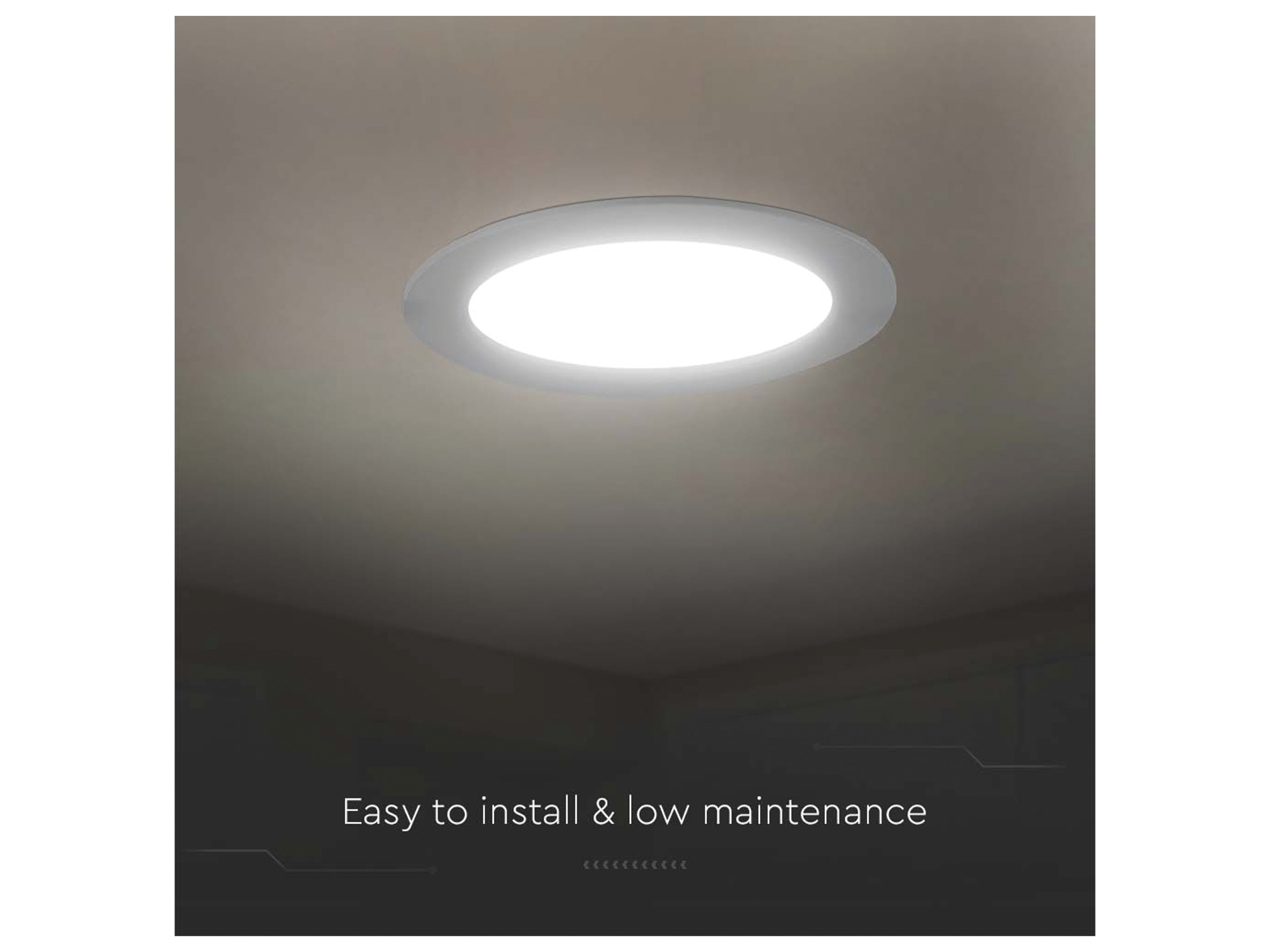 V-TAC LED-Einbauleuchte VT-61012, EEK: F, 12 W, 1200 lm, 4000 K