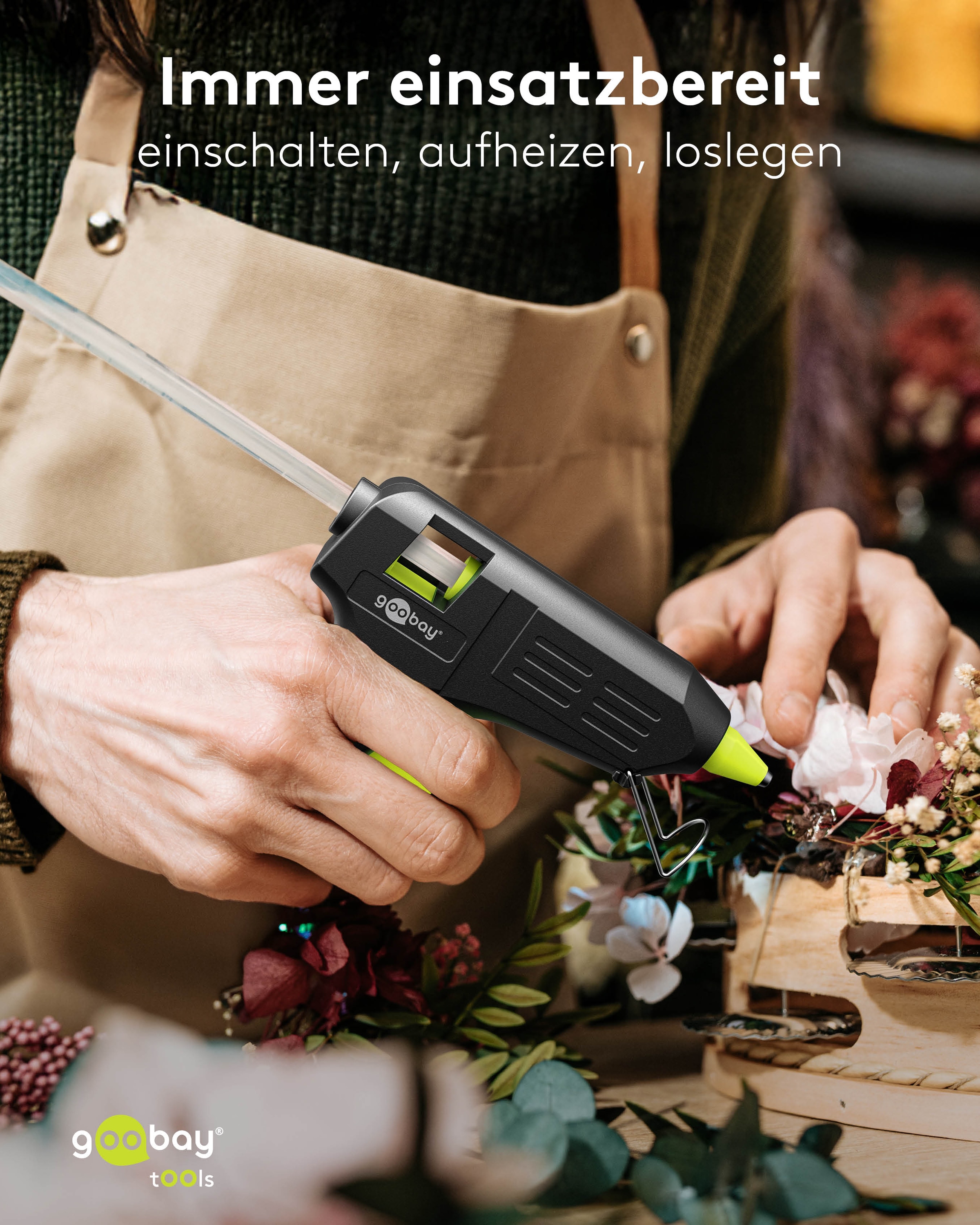 GOOBAY TOOLS Heißklebepistole Superior, 77826, 40 W, inkl. 20 Klebesticks