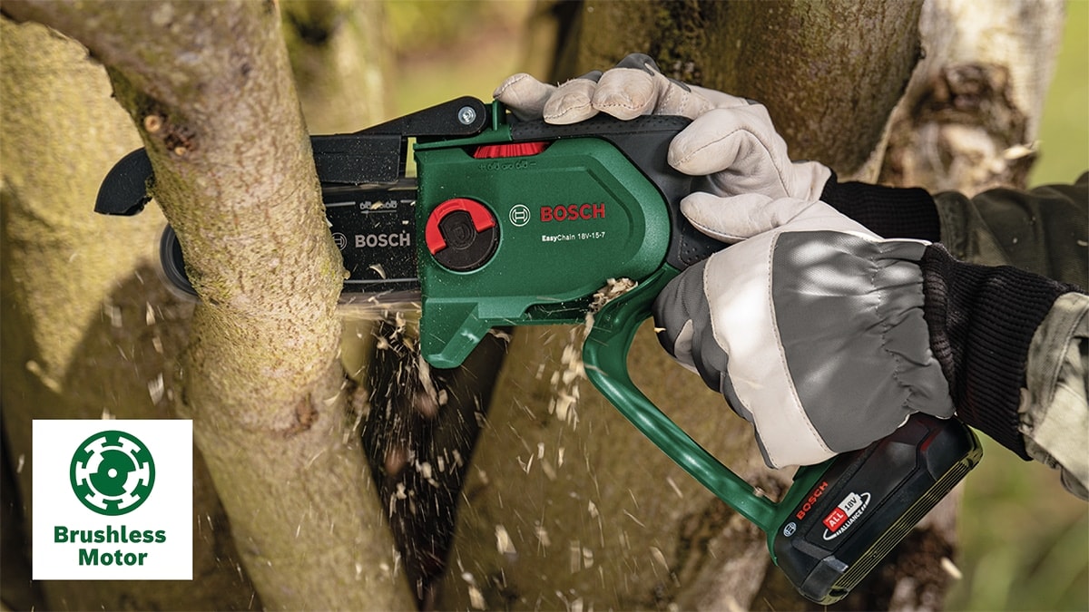 BOSCH Akku-Kettensäge, EasyChain 18V-15-7, 06008B8901, Solo