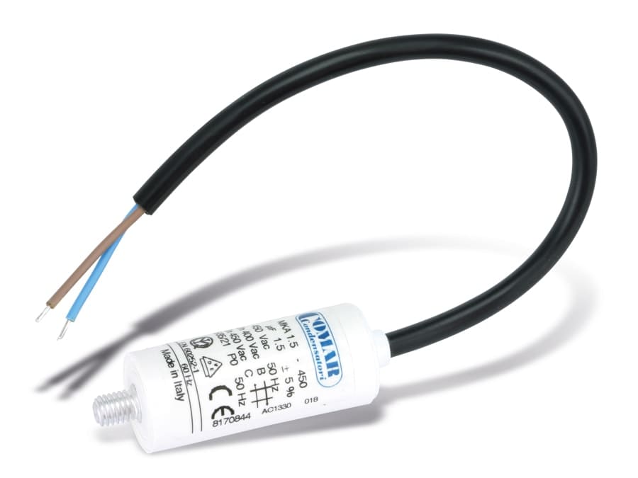 COMAR Motorkondensator, 1µF, 450V, 250mm COMAR Motorkondensator, 1µF, 450V, 250mm