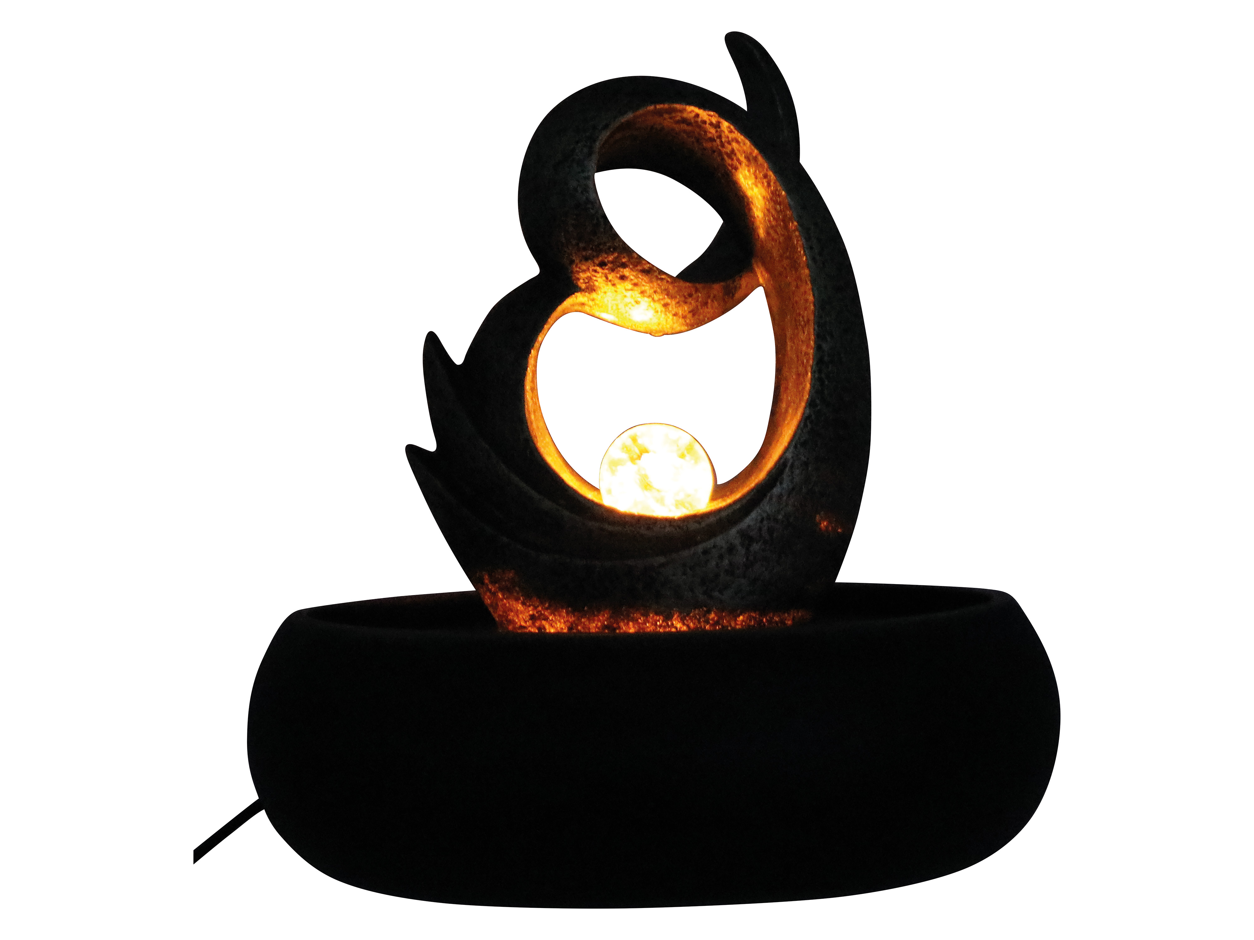 LED-Zimmerbrunnen, GT-RF-06, schwarz/grau, B-Ware